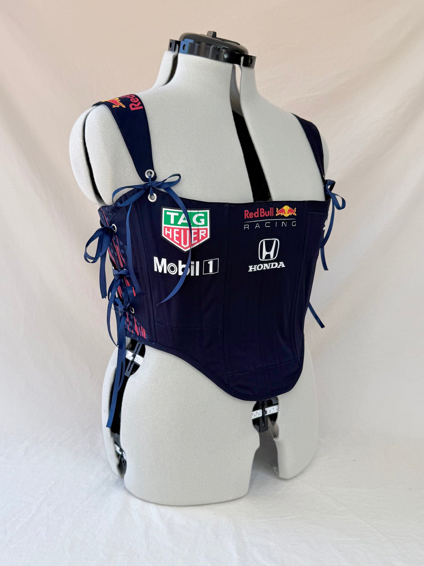 Redbull Reworked cropped back lacing corset - M/L