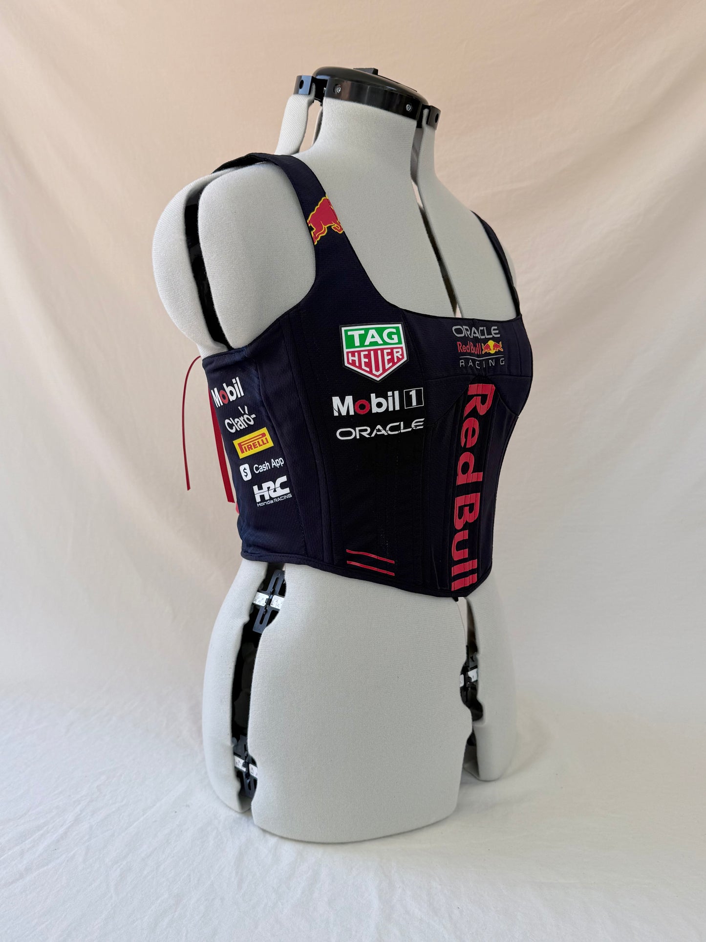 Redbull Reworked back lacing corset - S