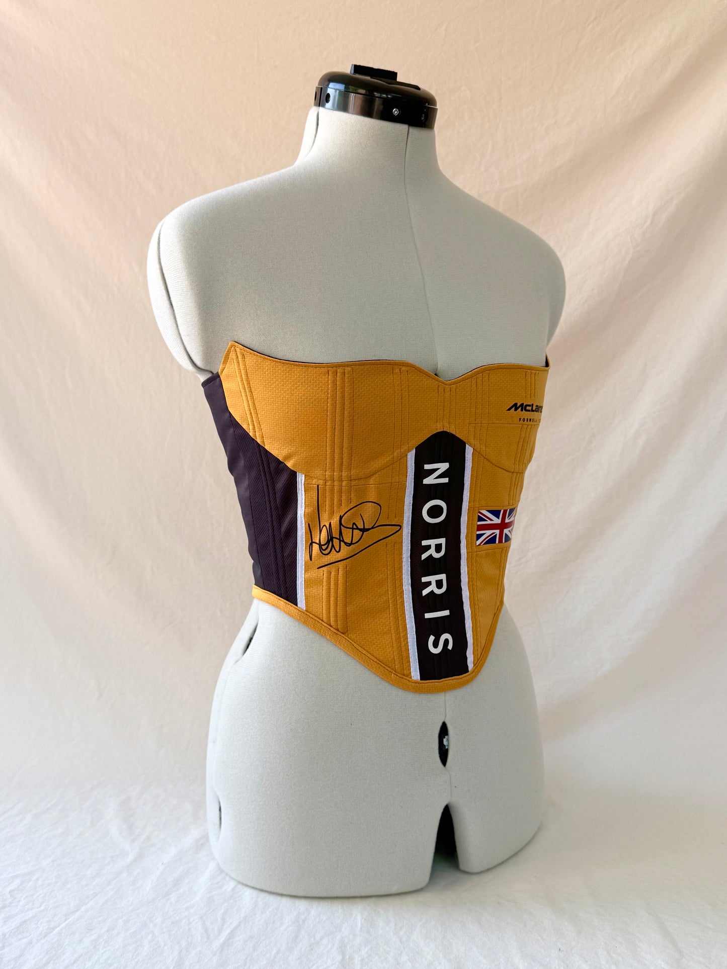 Norris McLaren Reworked cropped back lacing corset - XS-S