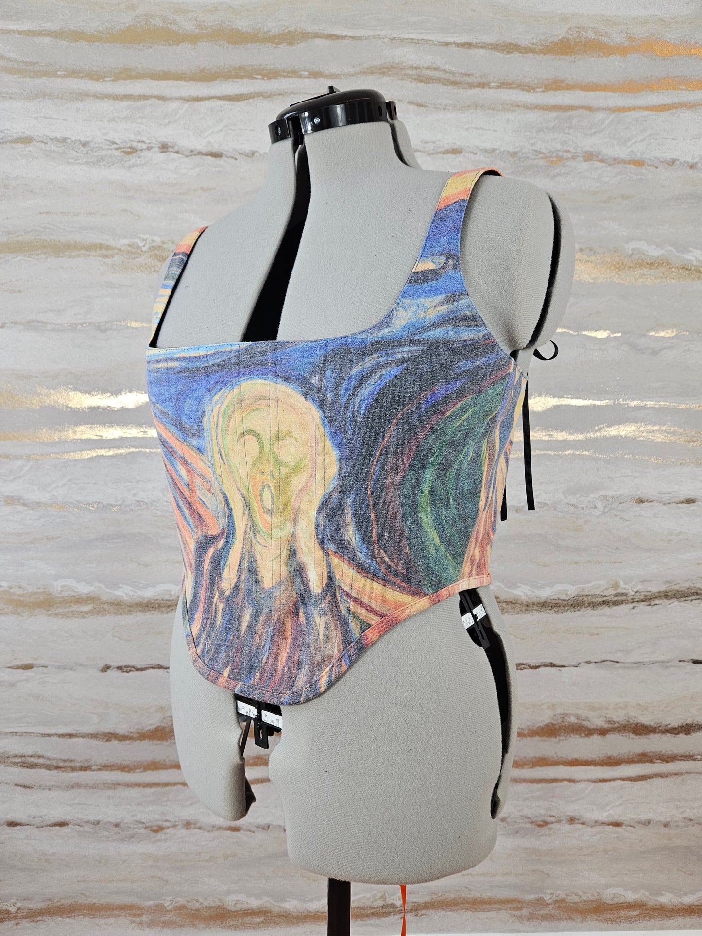 Reworked The Scream cropped back lacing corset - M/L
