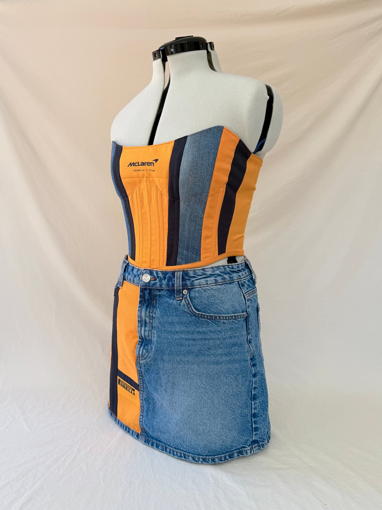 McLaren reworked matching denim set - S