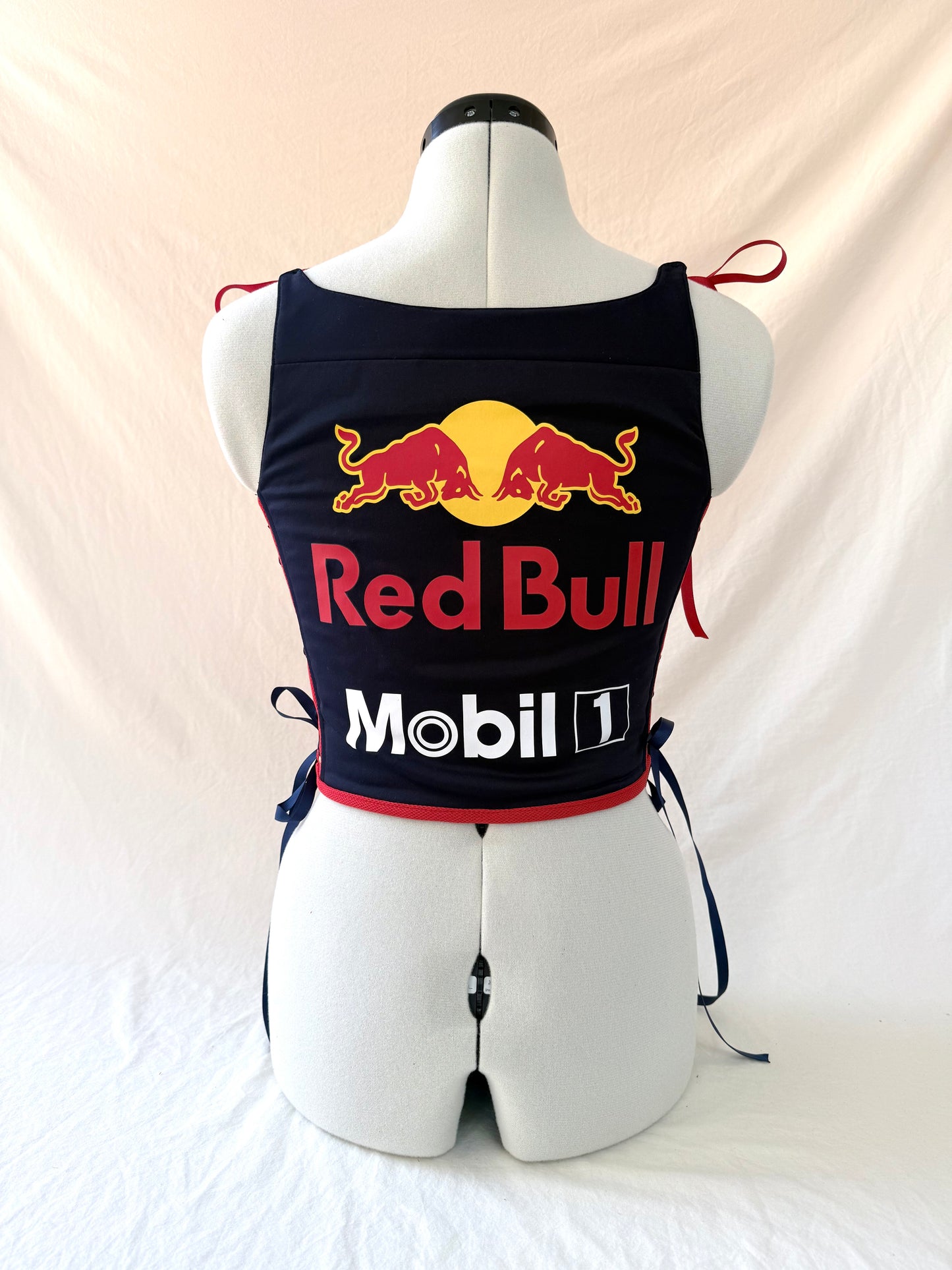 RedBull Reworked cropped side lacing corset -S