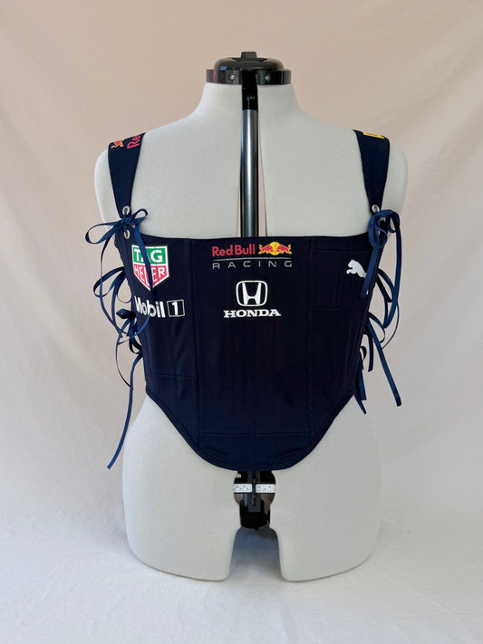 Redbull Reworked cropped back lacing corset - M/L