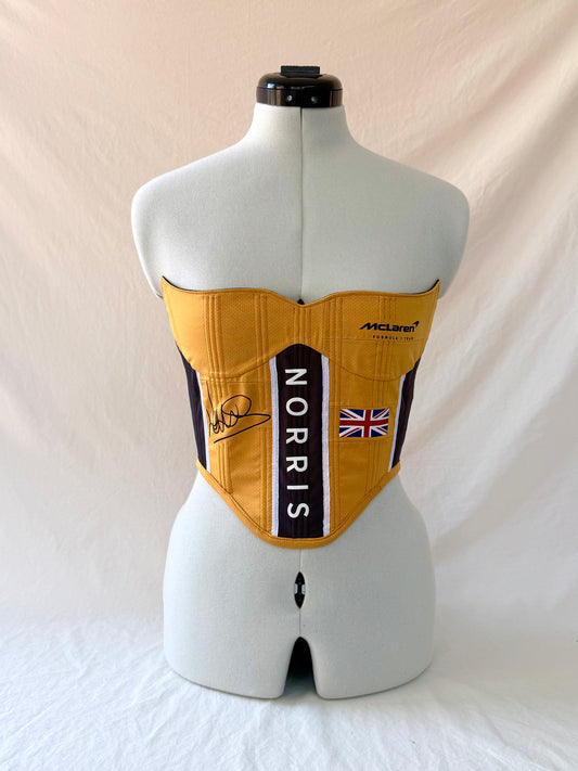 Norris McLaren Reworked cropped back lacing corset - XS-S