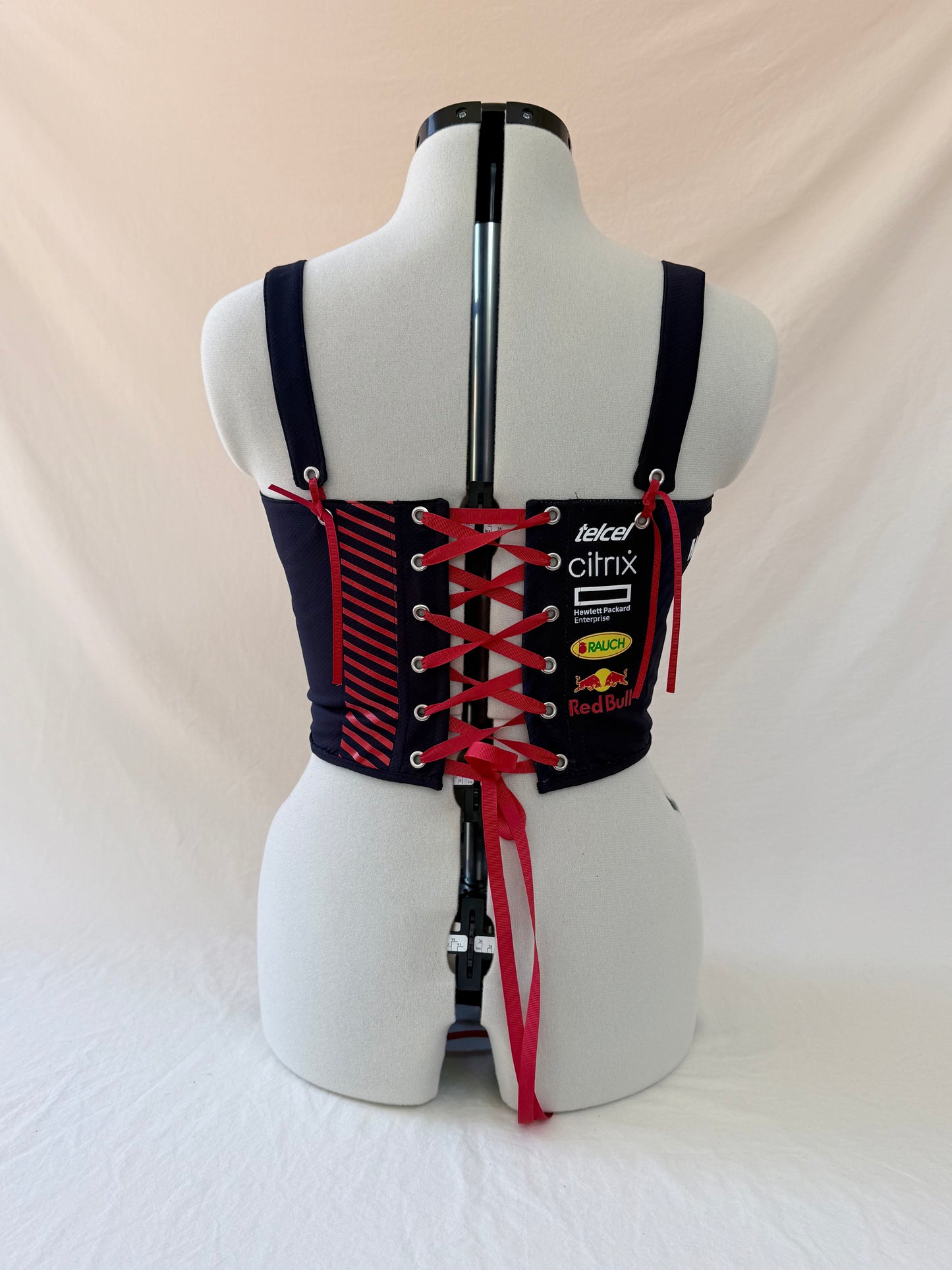 Redbull Reworked back lacing corset - S