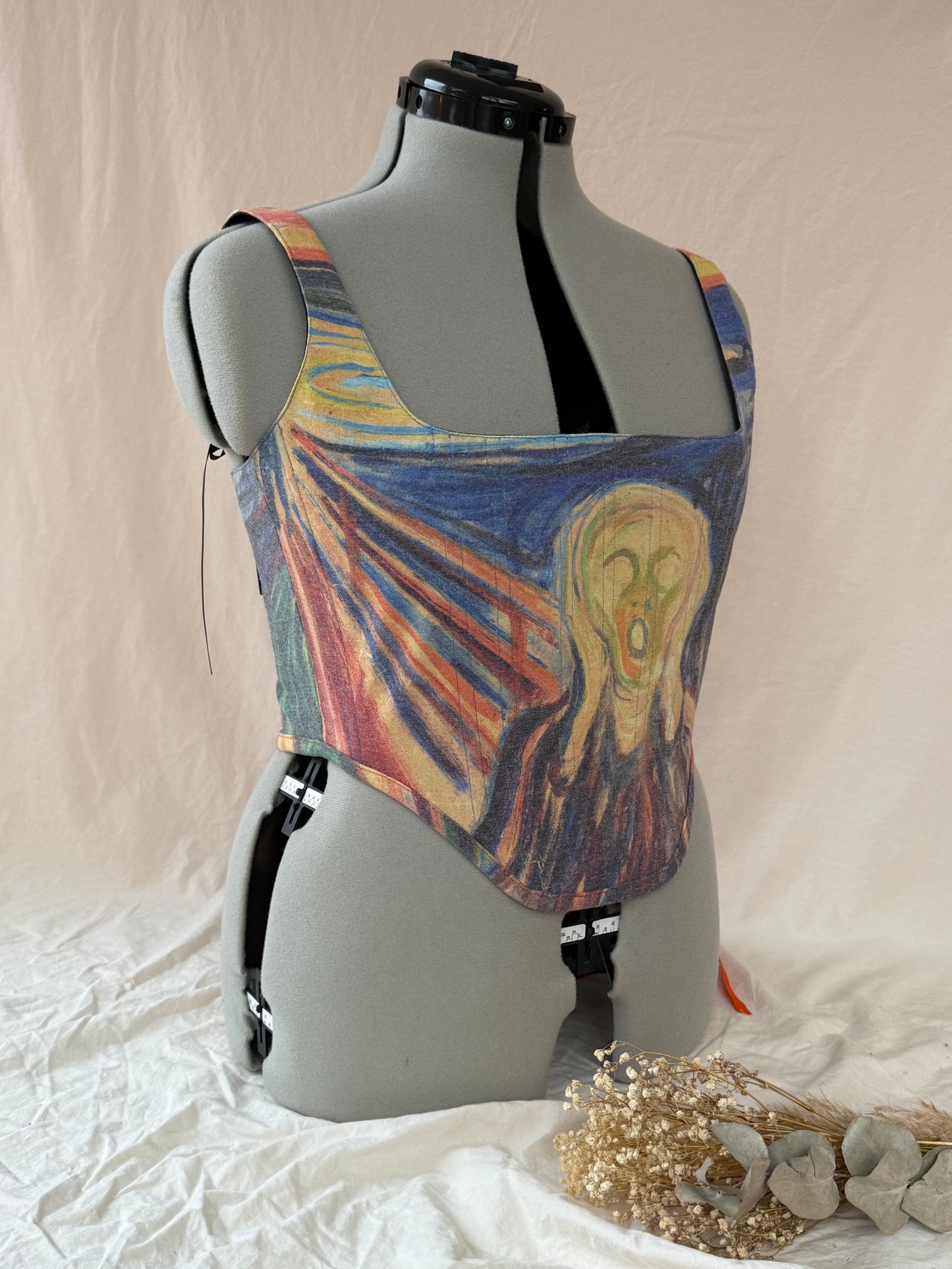 Reworked The Scream cropped back lacing corset - M/L