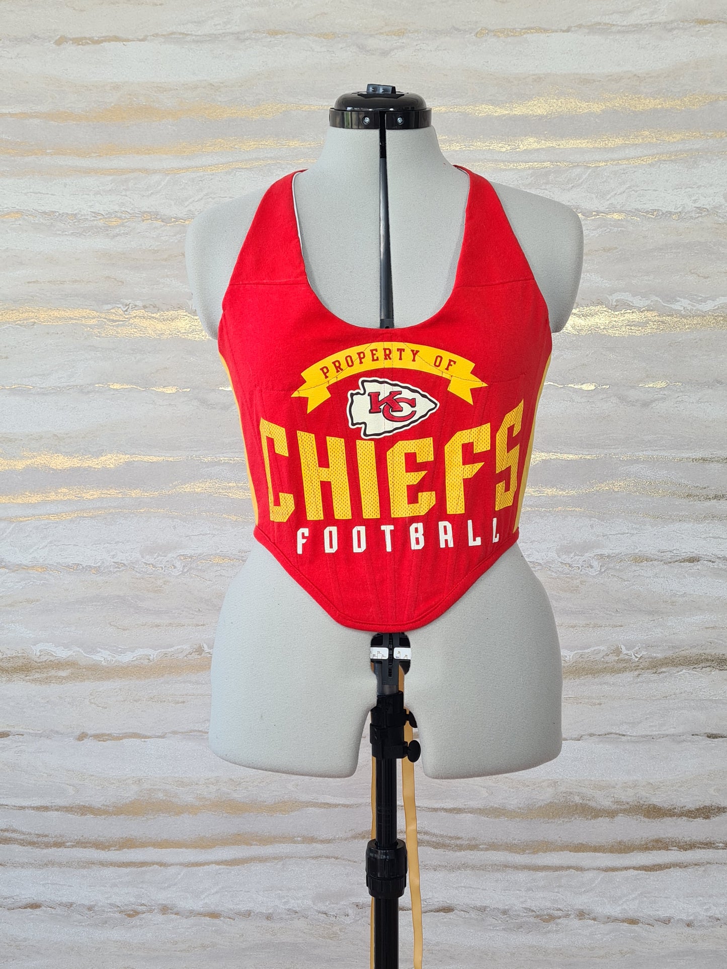 Reworked Chiefs corset - M