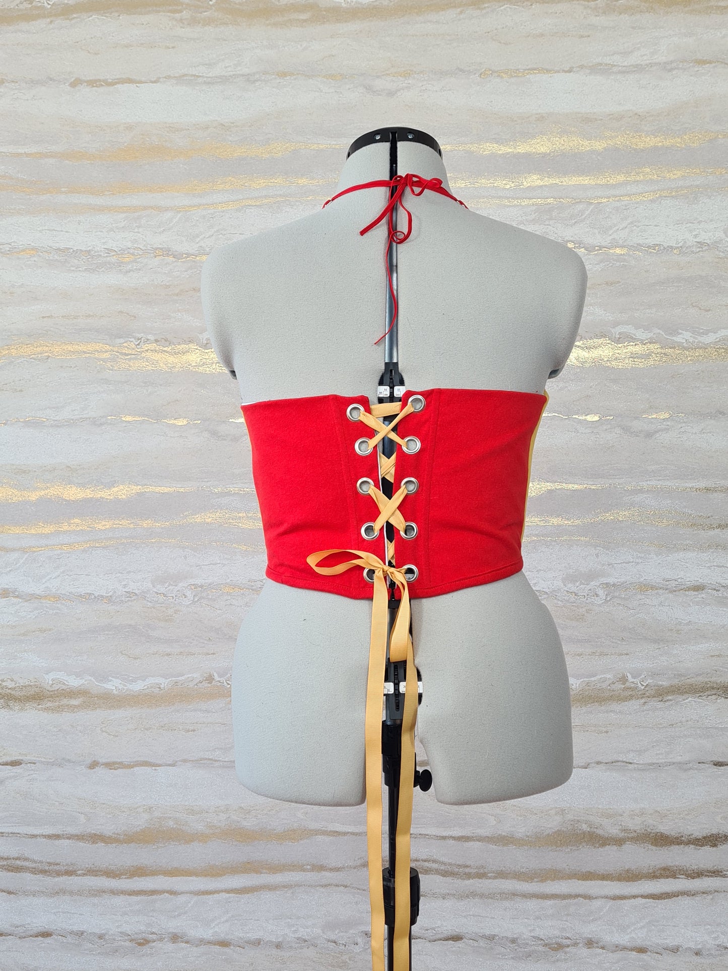 Reworked Chiefs corset - M