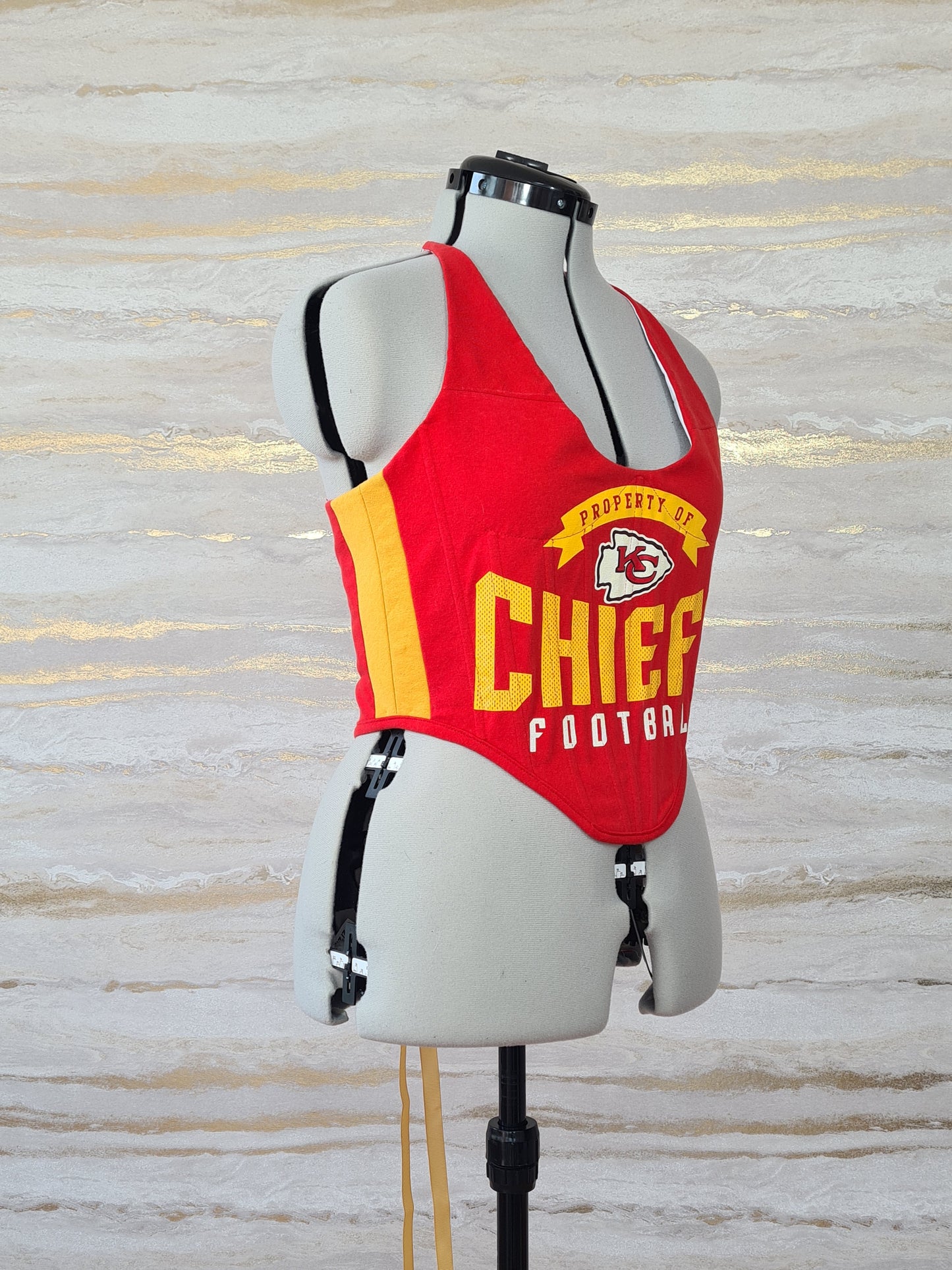 Reworked Chiefs corset - M