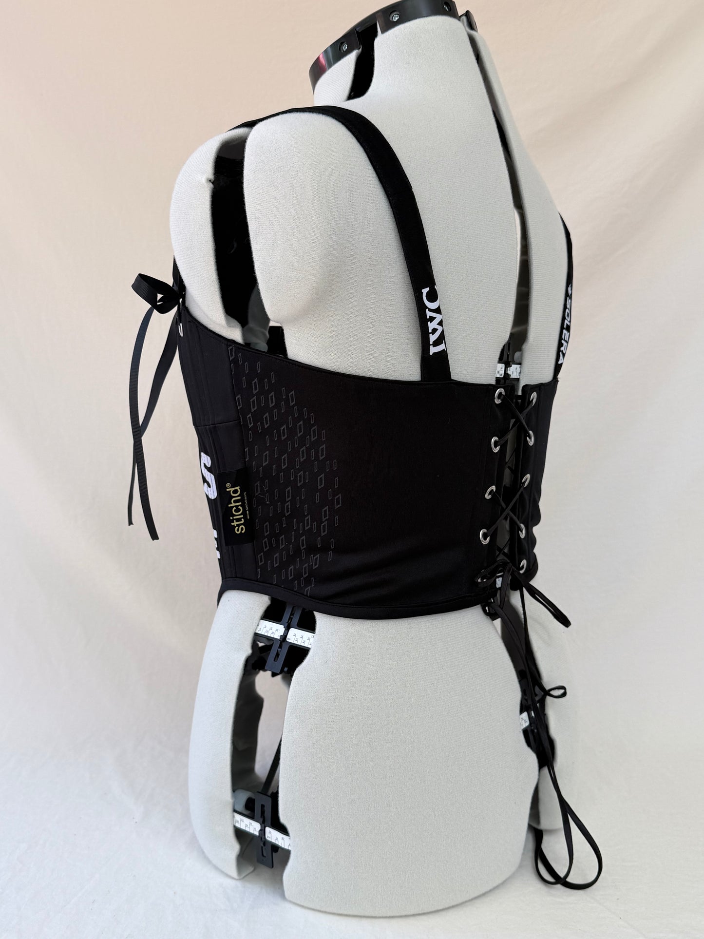 Mercedes Reworked cropped back lacing corset - M