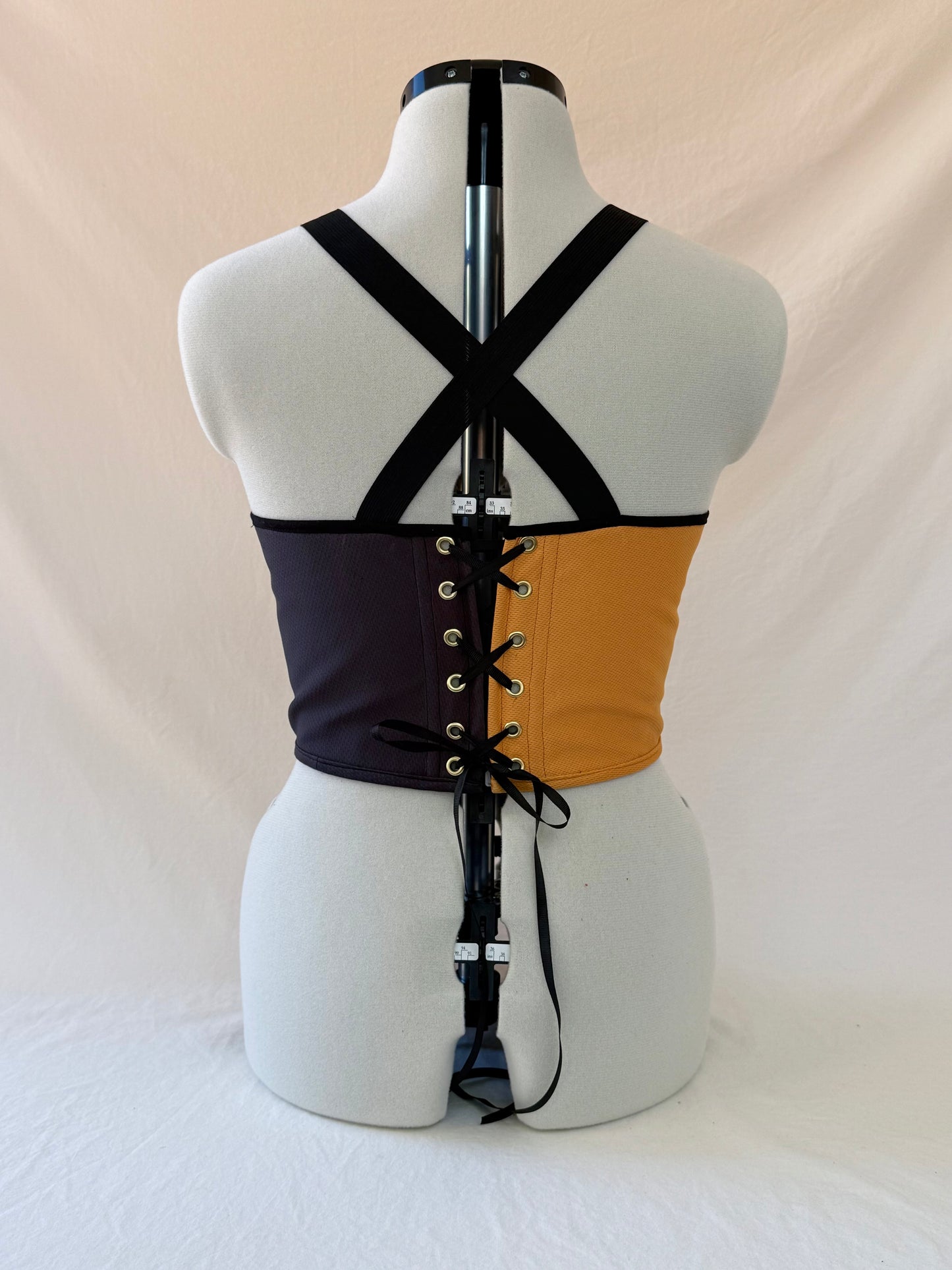 McLaren Reworked front and back lacing corset - S-M