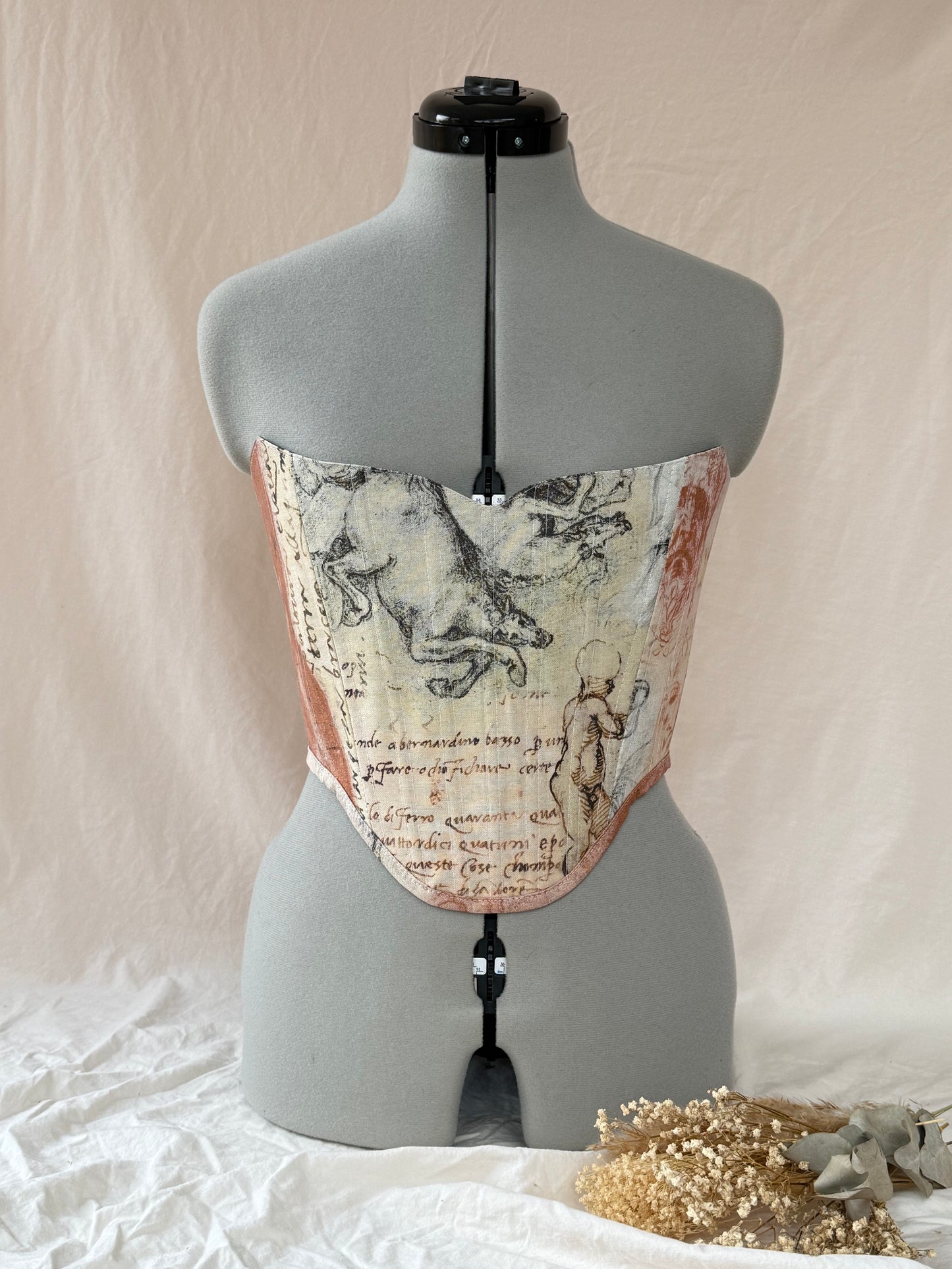 Reworked London Museum cropped back lacing corset - XS/S