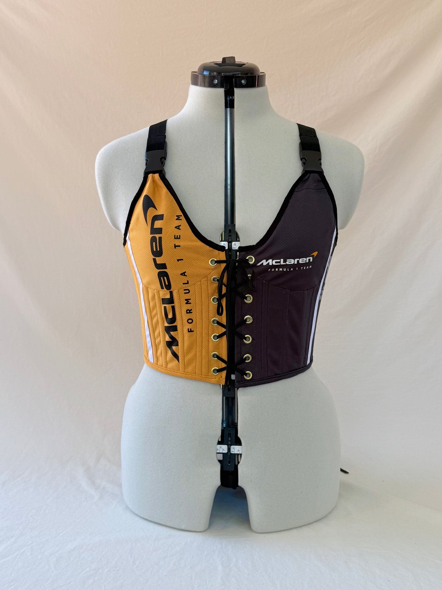 McLaren Reworked front and back lacing corset - S-M
