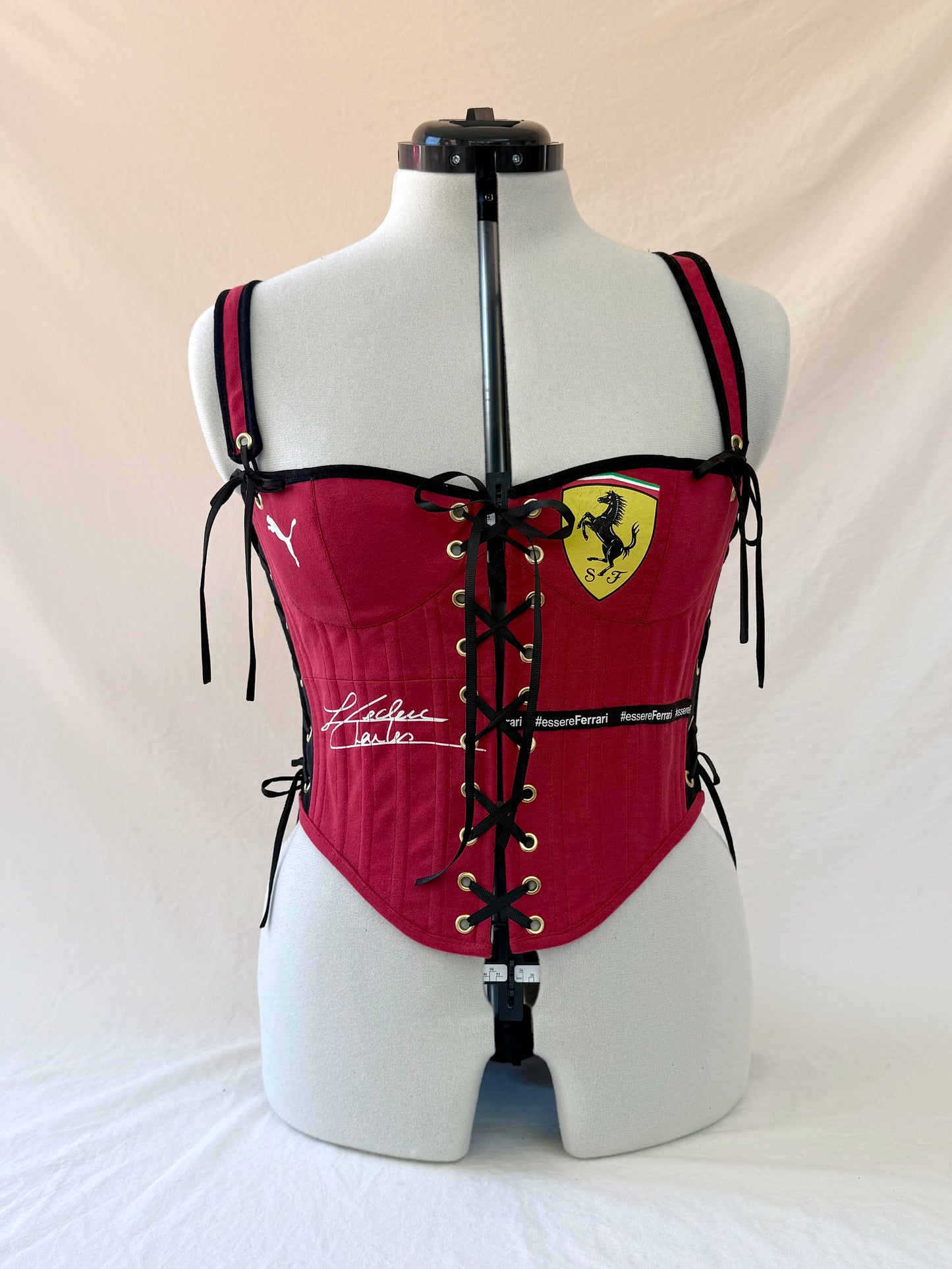 Leclerc Ferrari Reworked front and side lacing corset - M