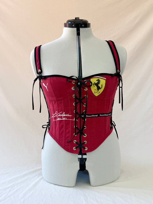 Leclerc Ferrari Reworked front and side lacing corset - M