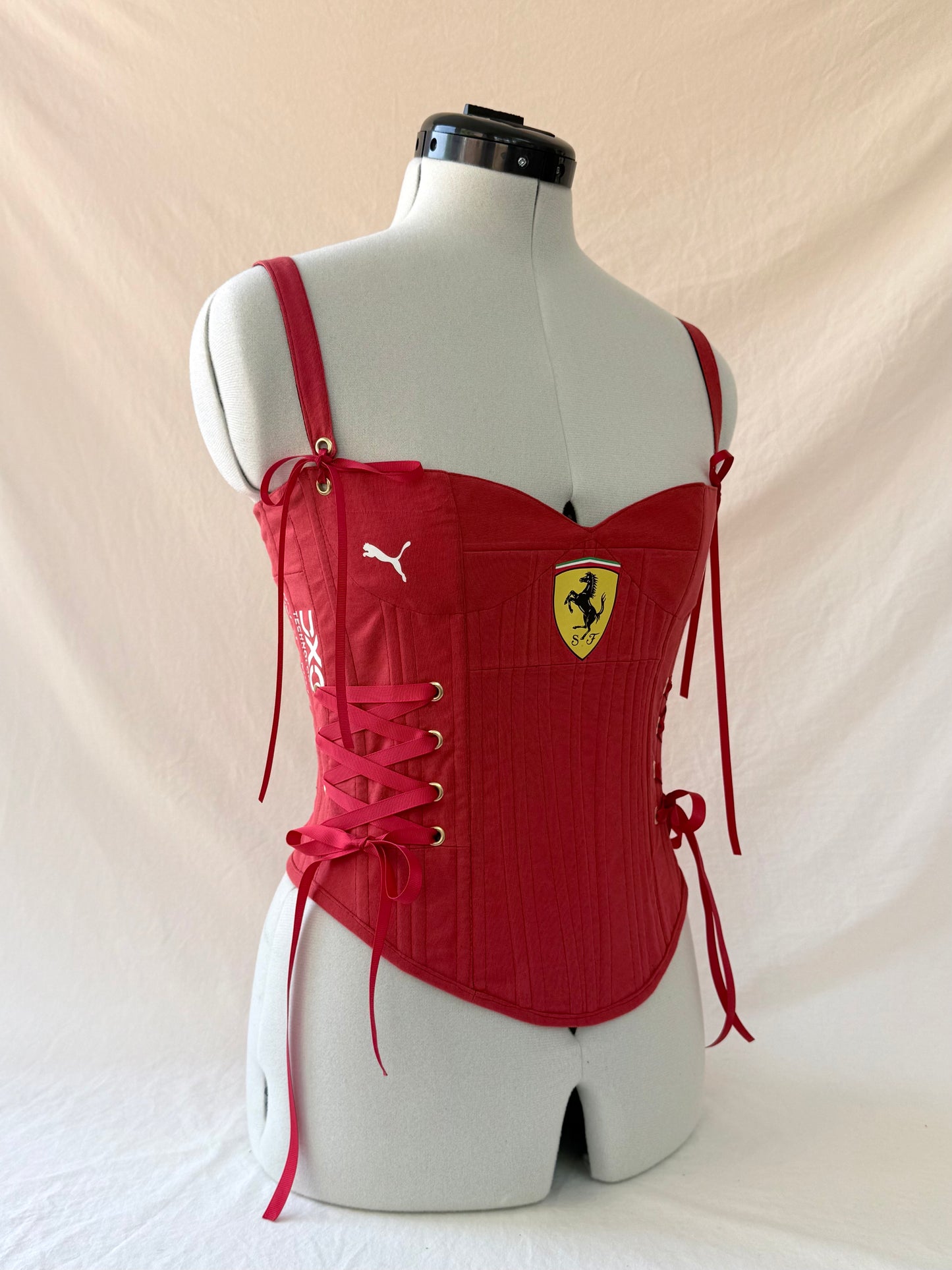 Ferrari Reworked back lacing corset - XS