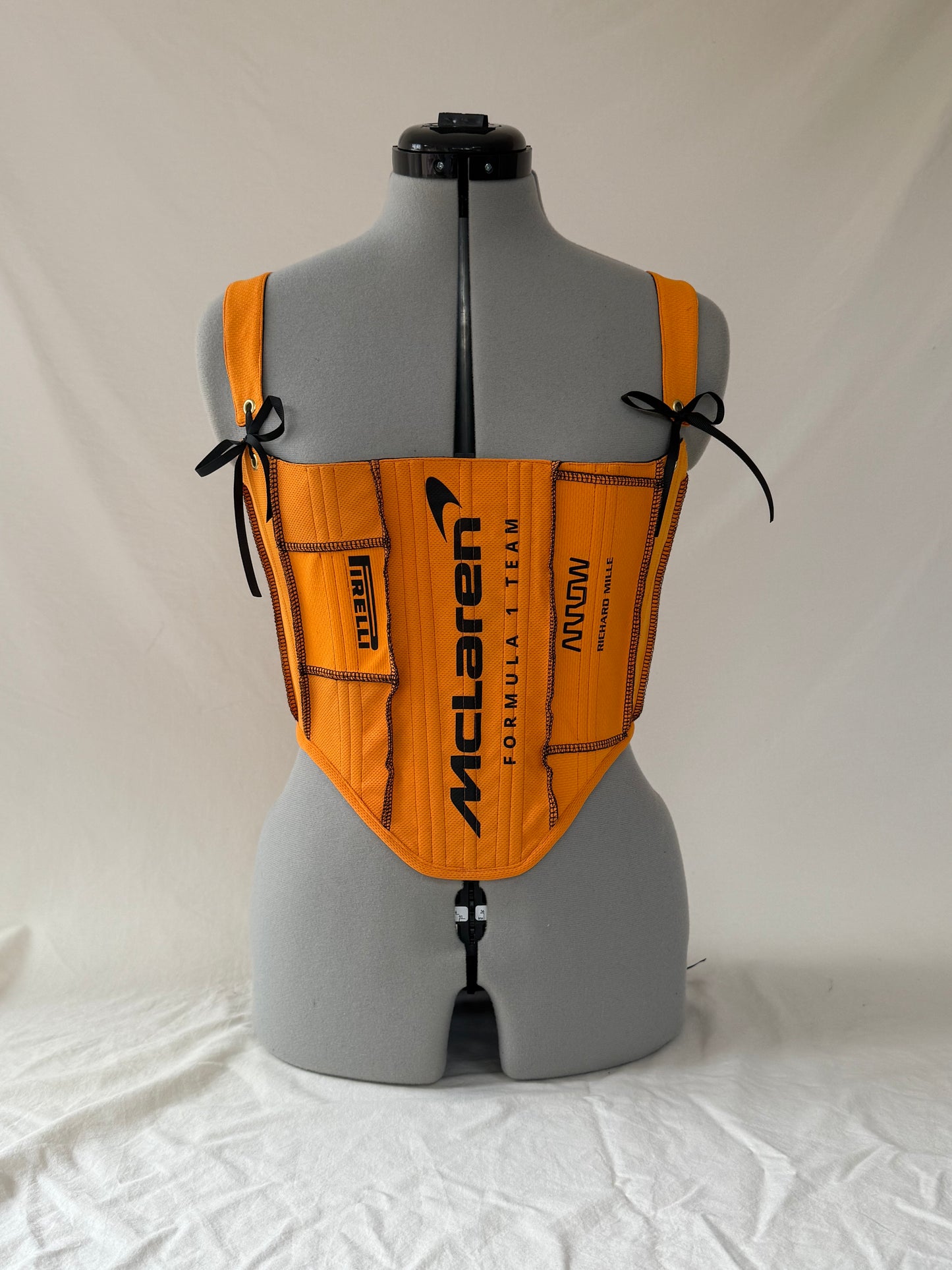 Reworked McLaren cropped exposed seam corset - S
