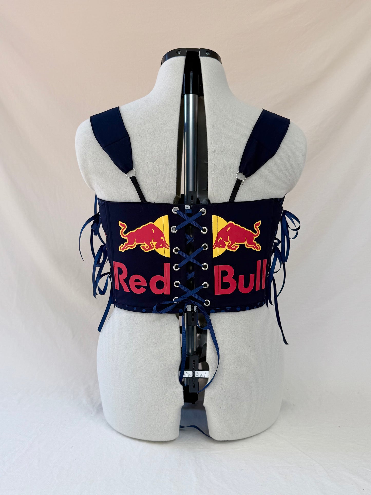 Redbull Reworked cropped back lacing corset - M/L