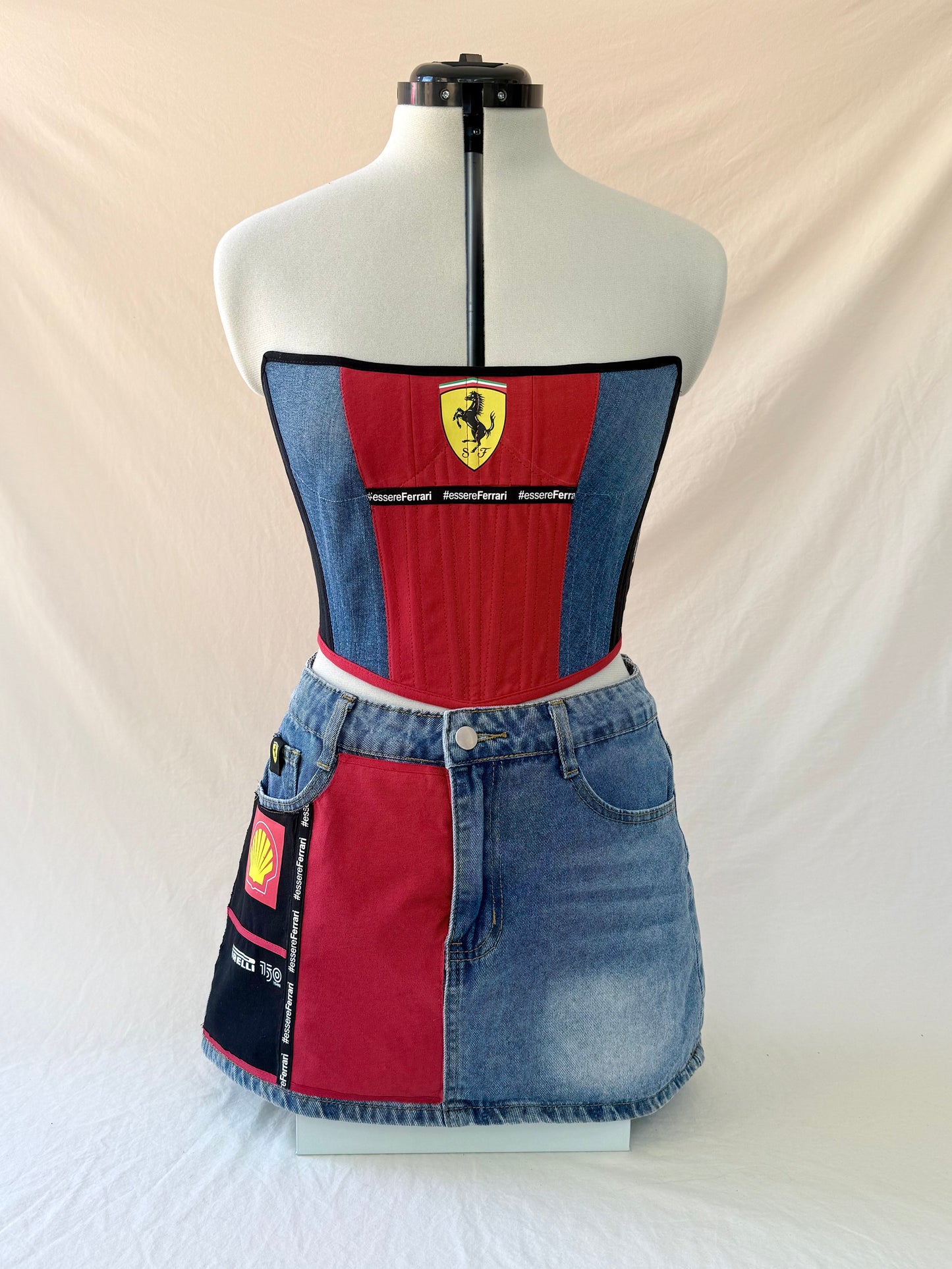 Ferrari Reworked matching denim set - XS-S