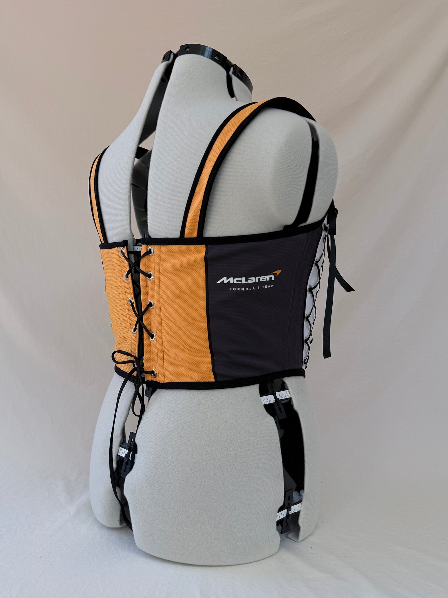 McLaren Reworked cropped back lacing corset - M-L