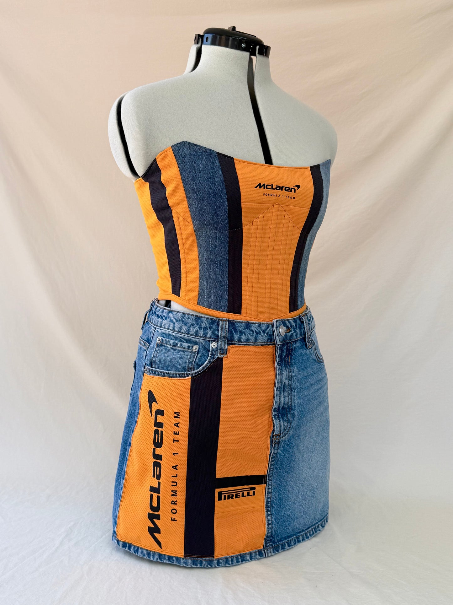 McLaren reworked matching denim set - S