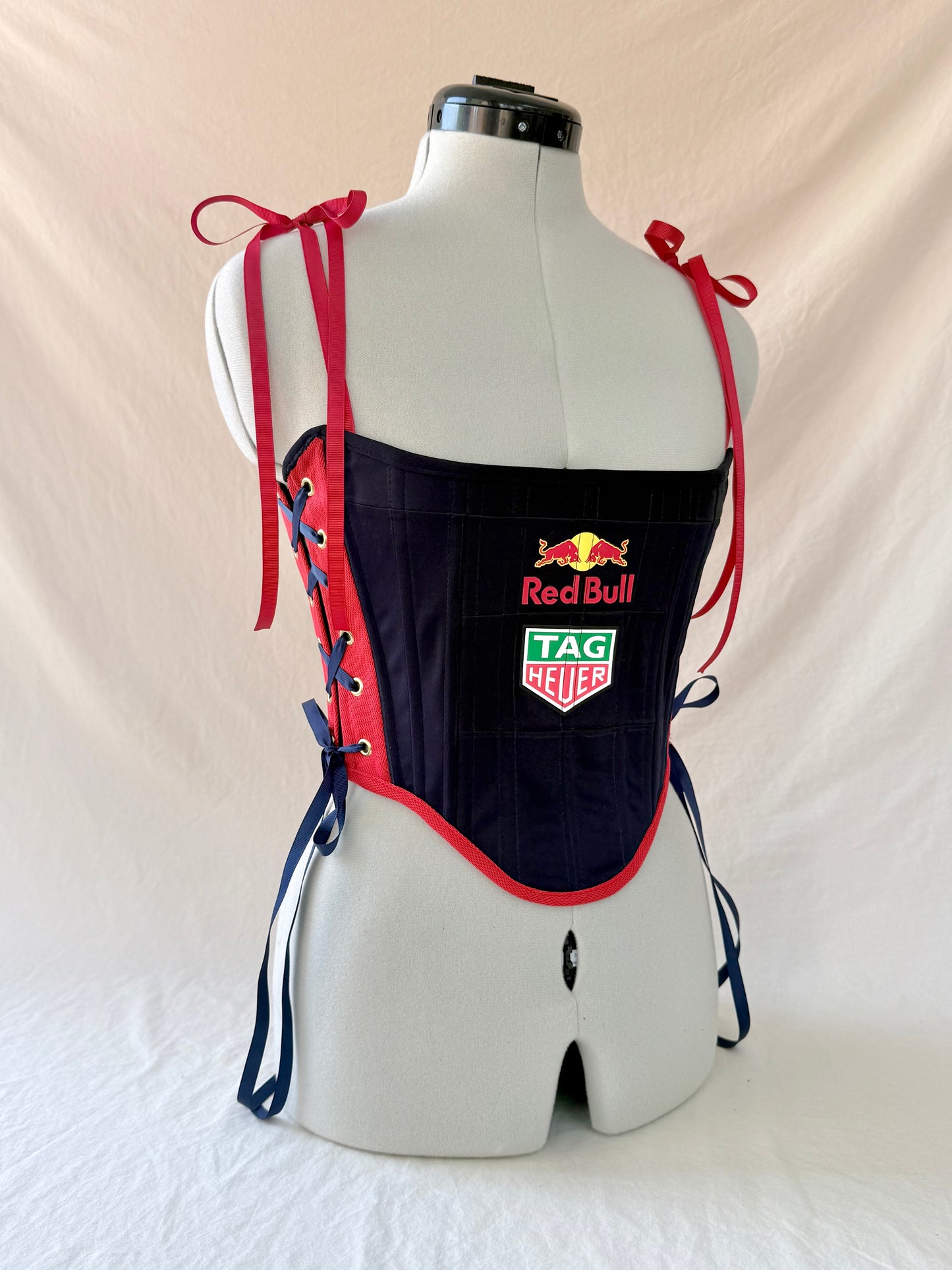 RedBull Reworked cropped side lacing corset -S