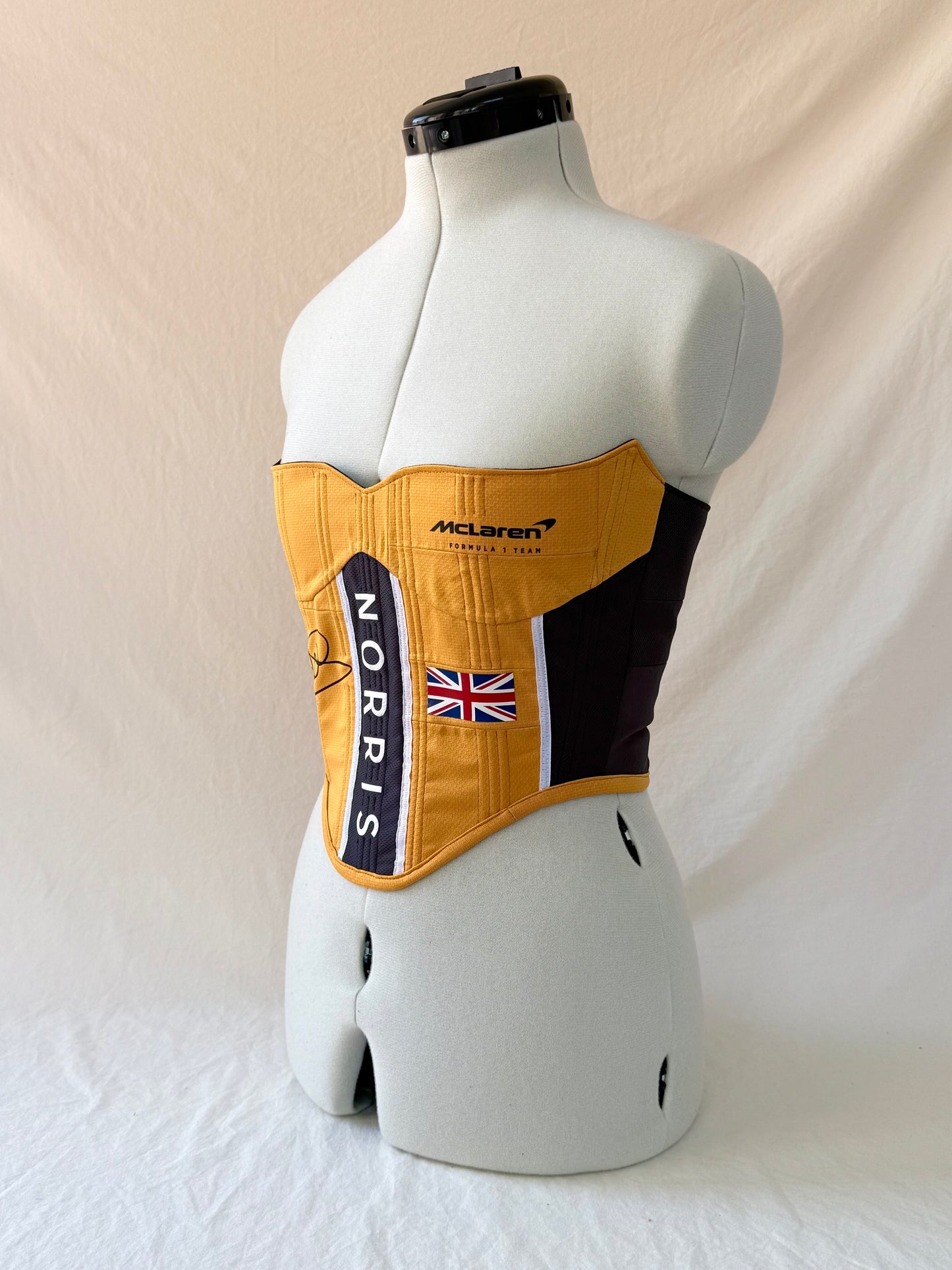 Norris McLaren Reworked cropped back lacing corset - XS-S