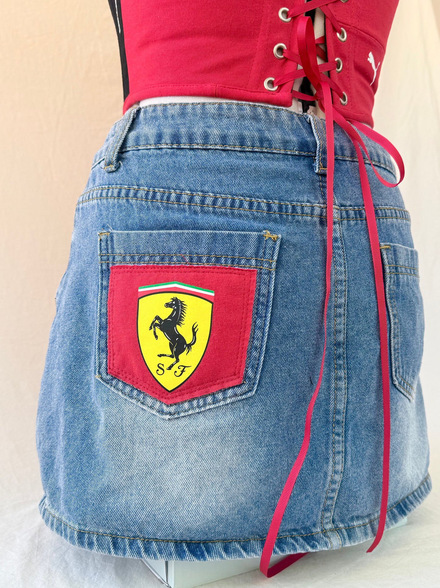 Ferrari Reworked matching denim set - XS-S