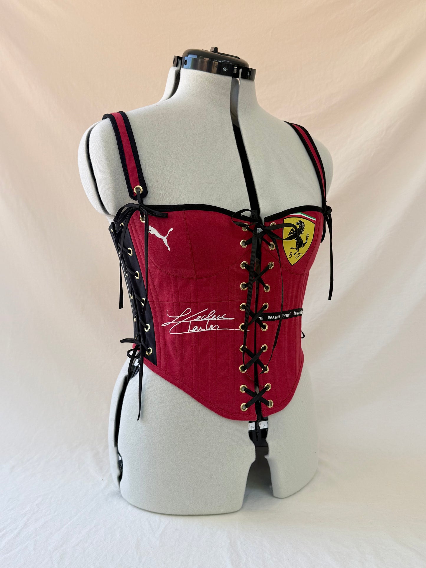 Leclerc Ferrari Reworked front and side lacing corset - M