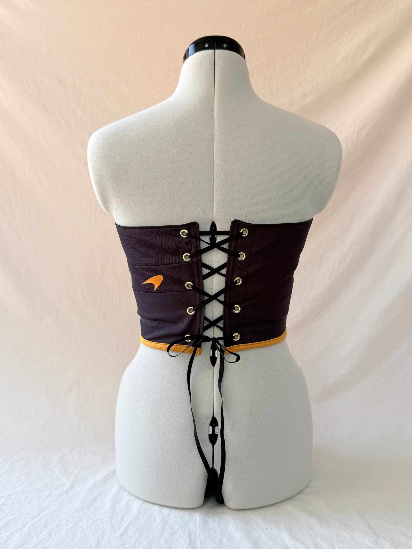 Norris McLaren Reworked cropped back lacing corset - XS-S