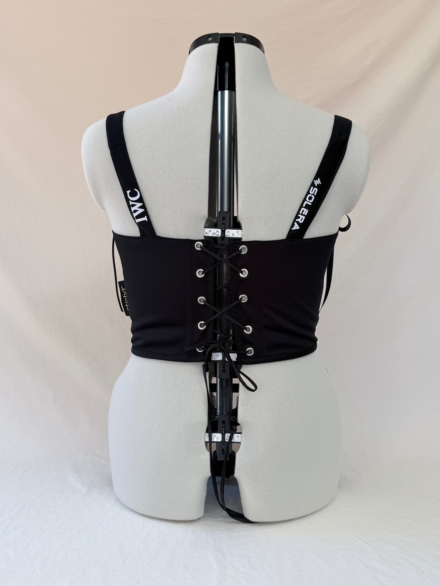 Mercedes Reworked cropped back lacing corset - M