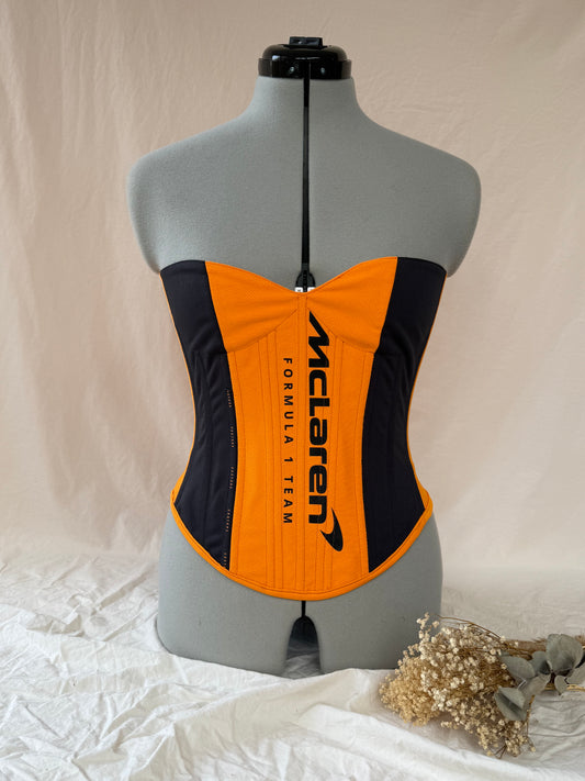 Reworked McLaren strapless corset - S