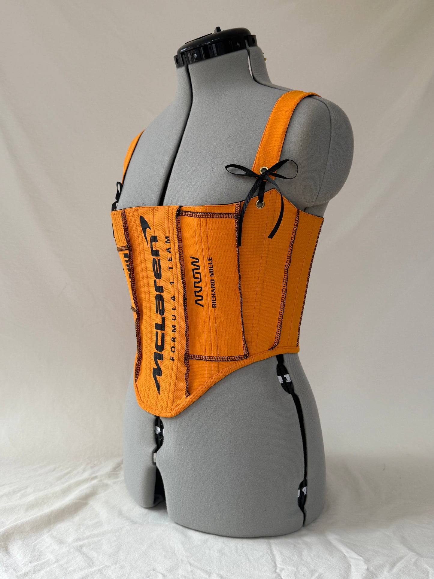 Reworked McLaren cropped exposed seam corset - S
