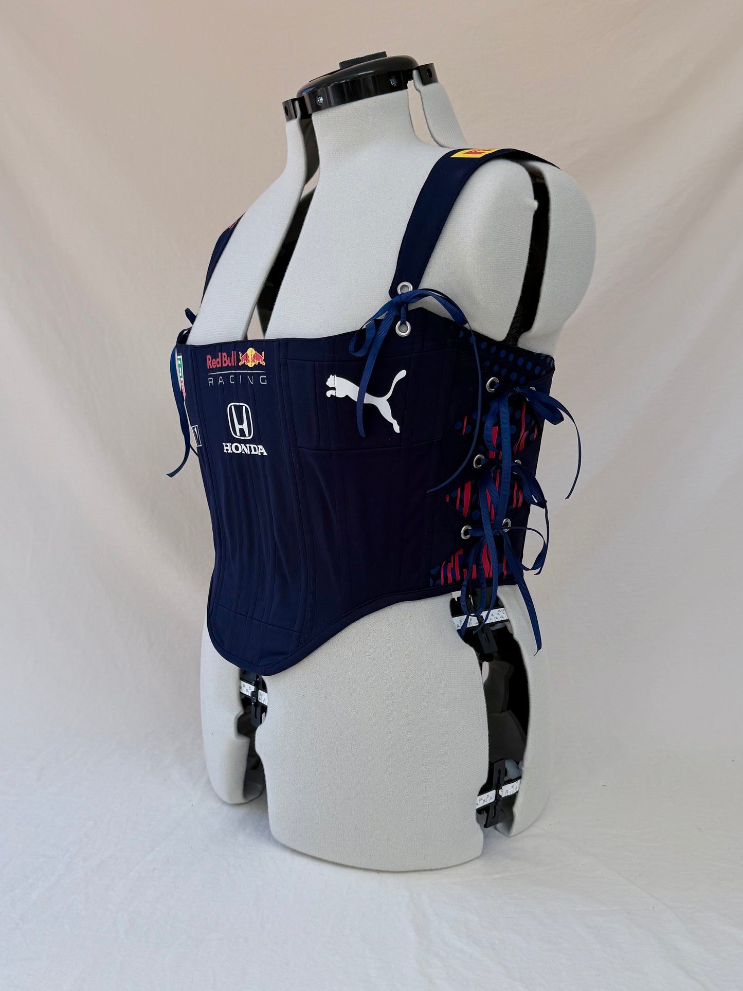 Redbull Reworked cropped back lacing corset - M/L