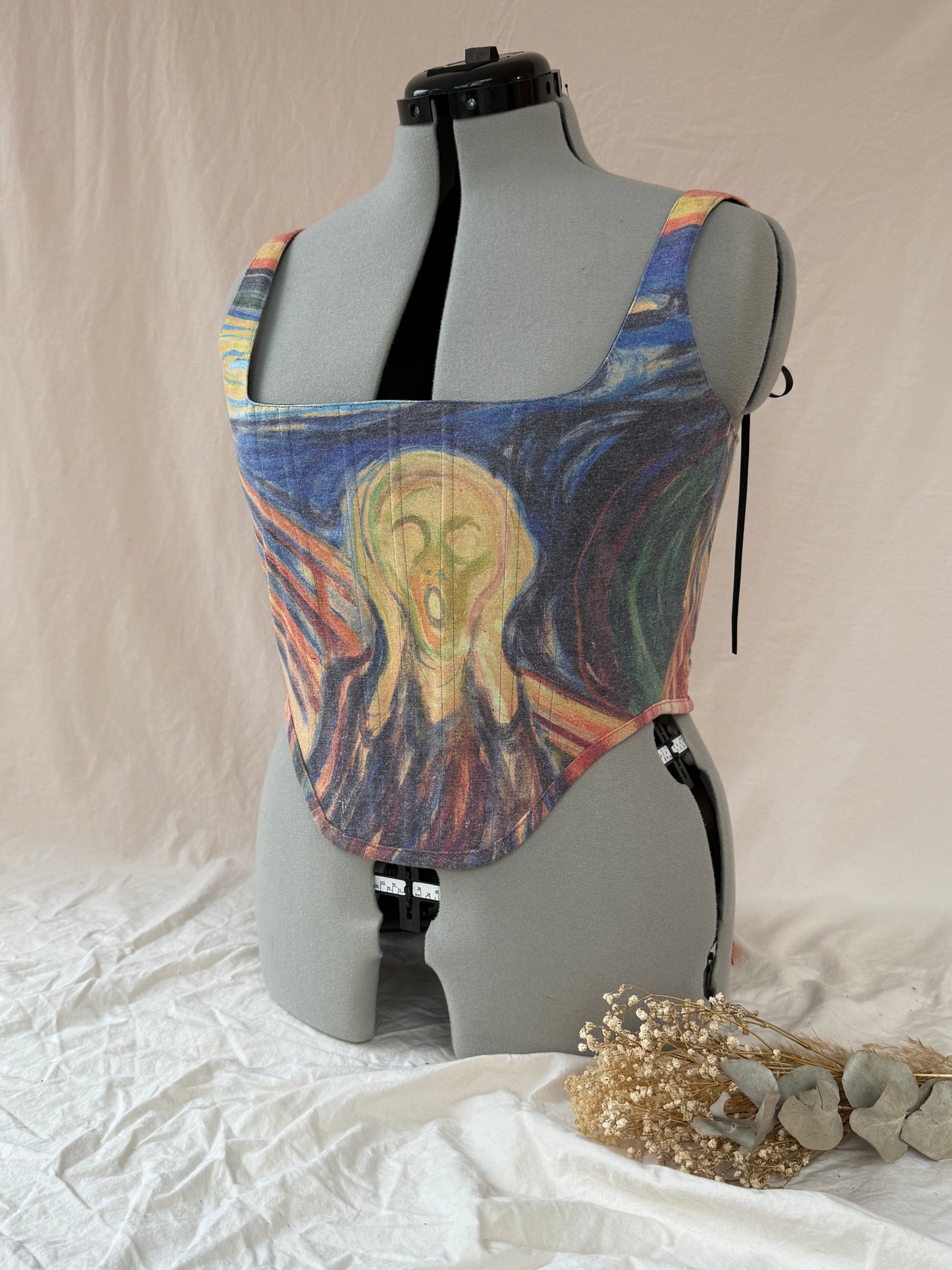 Reworked The Scream cropped back lacing corset - M/L