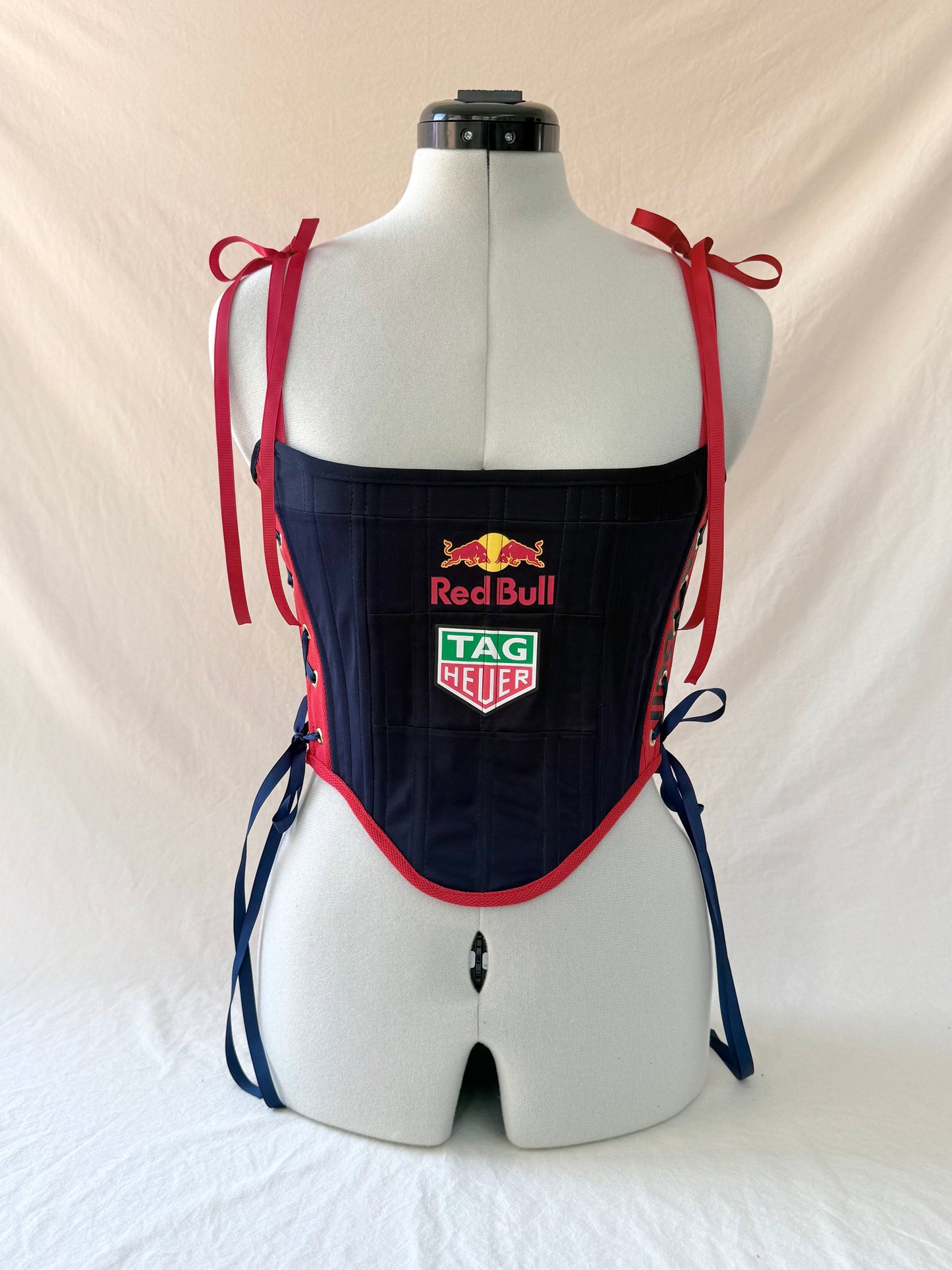 RedBull Reworked cropped side lacing corset -S