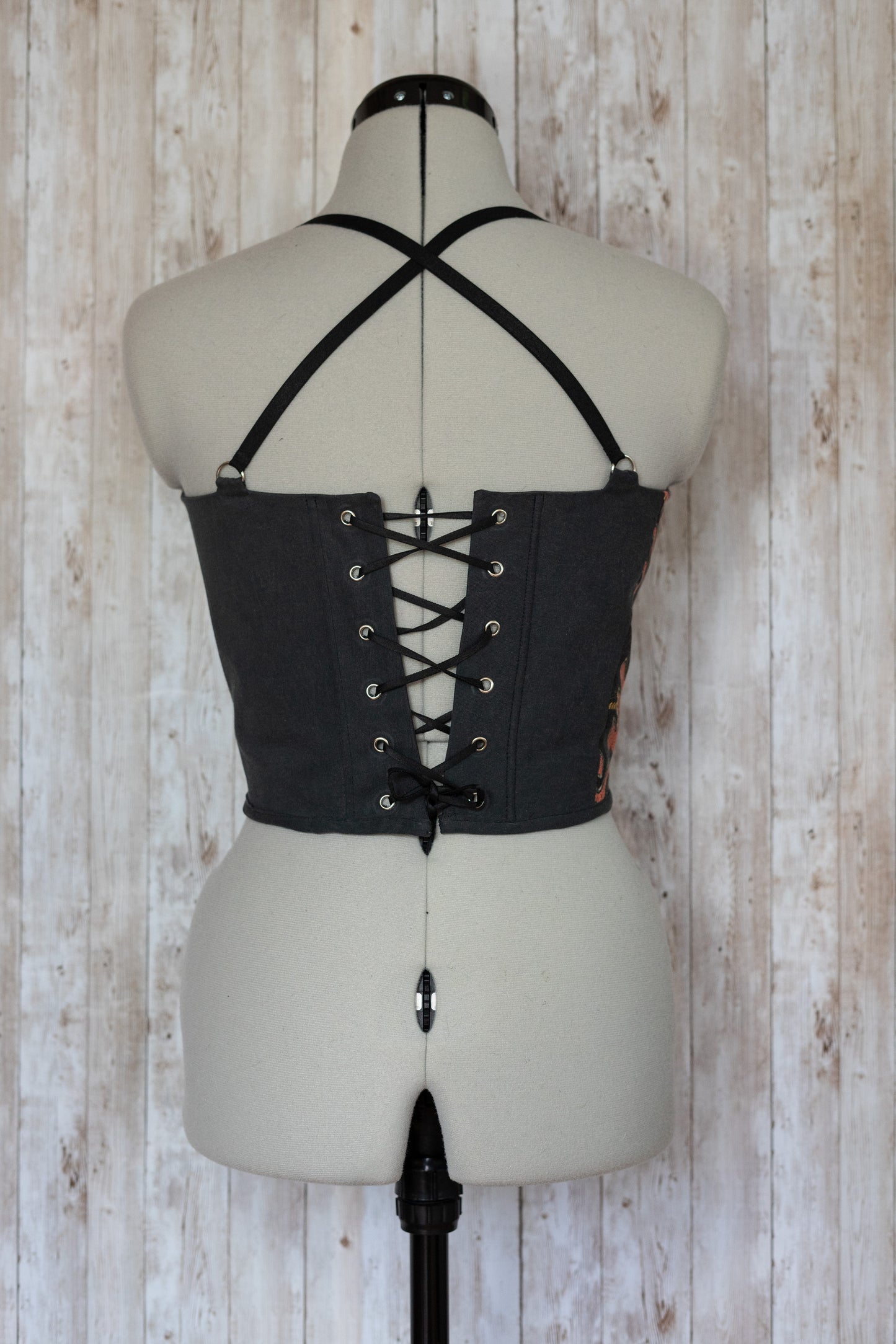 Biggy Reworked cropped back lacing corset - XS