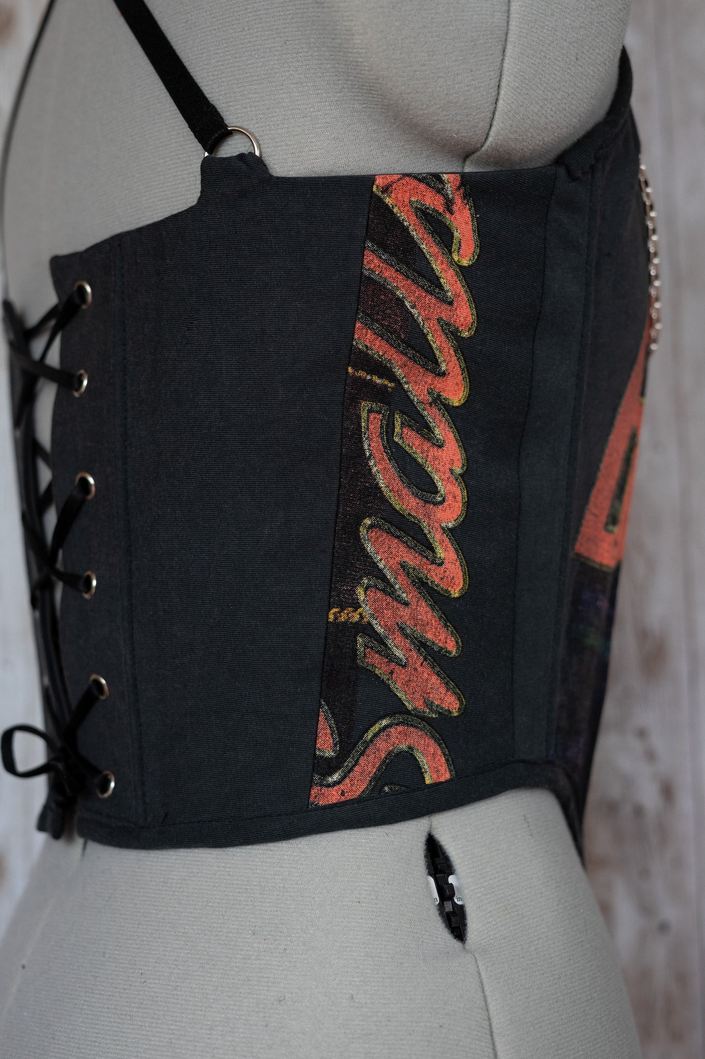 Biggy Reworked cropped back lacing corset - XS