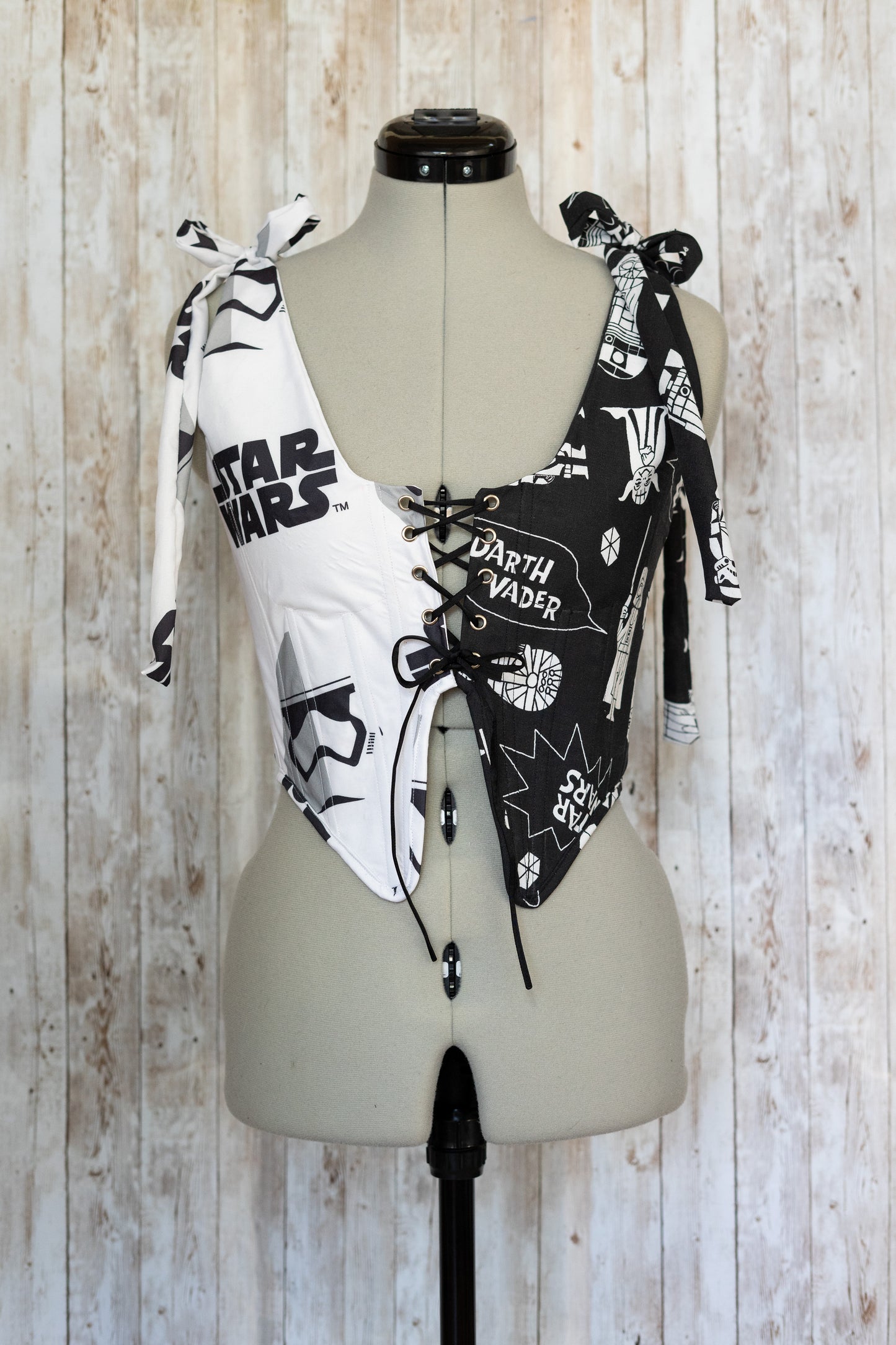 Reworked Star Wars waistcoat corset - XS