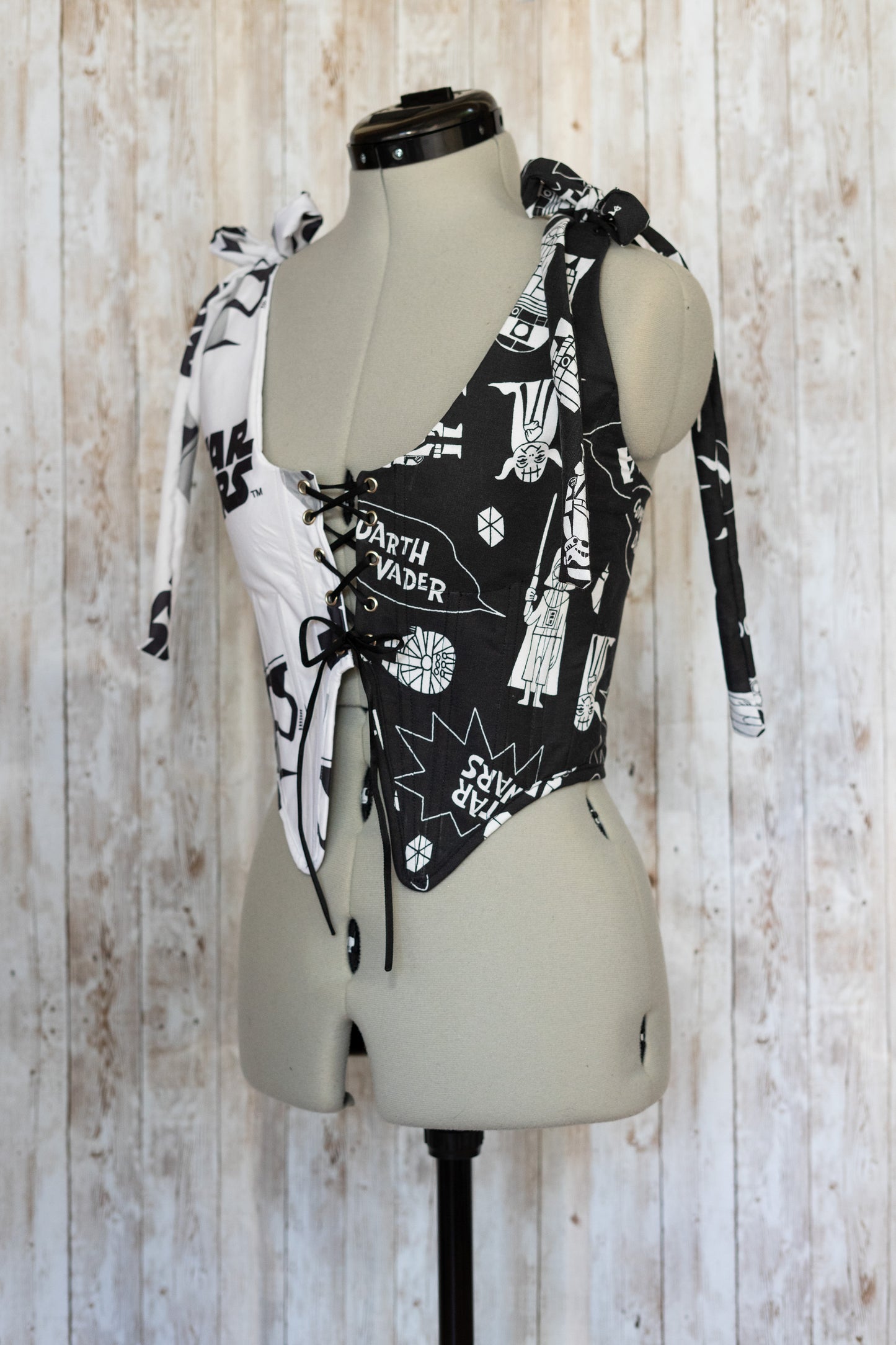 Reworked Star Wars waistcoat corset - XS