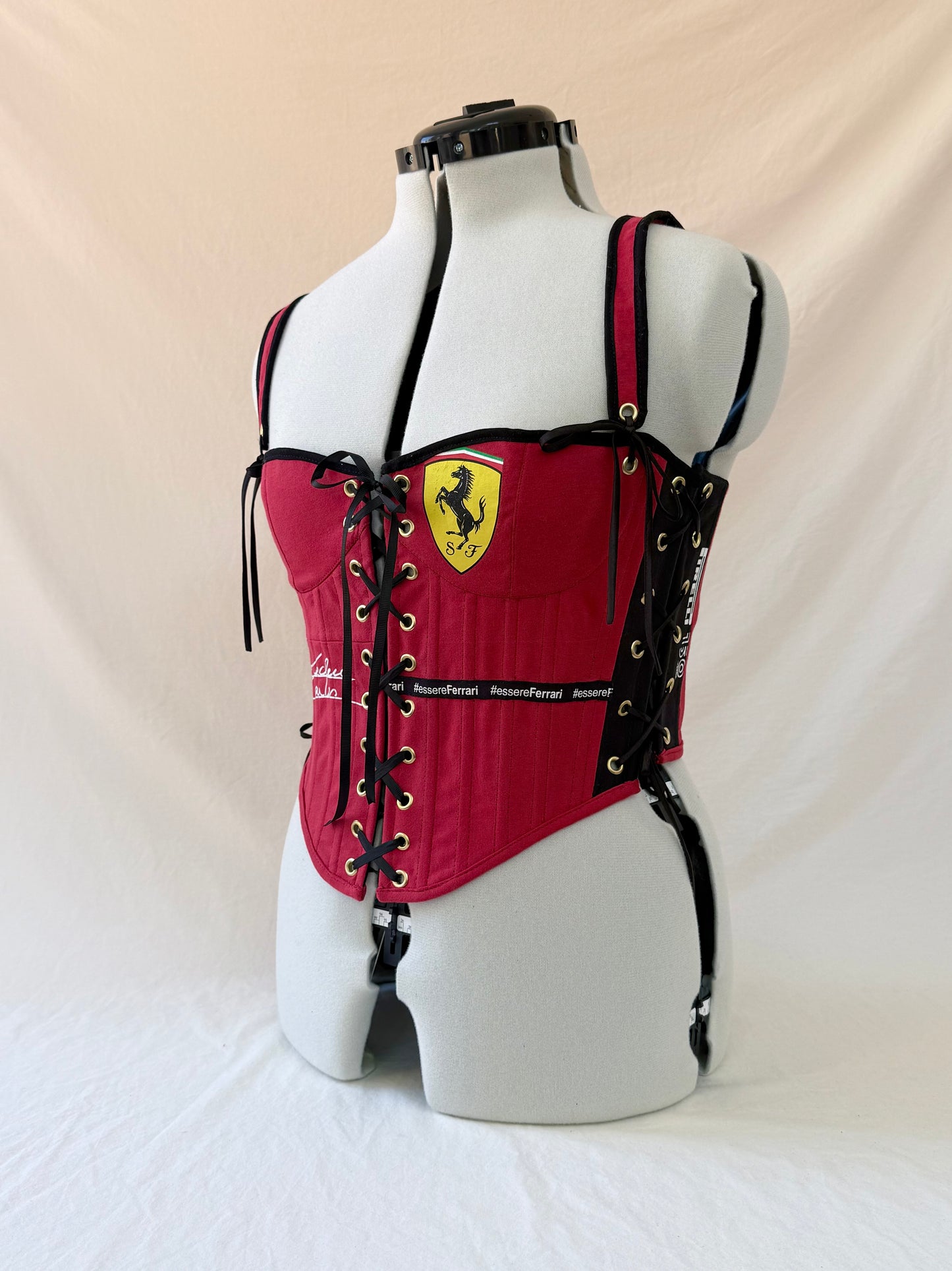 Leclerc Ferrari Reworked front and side lacing corset - M