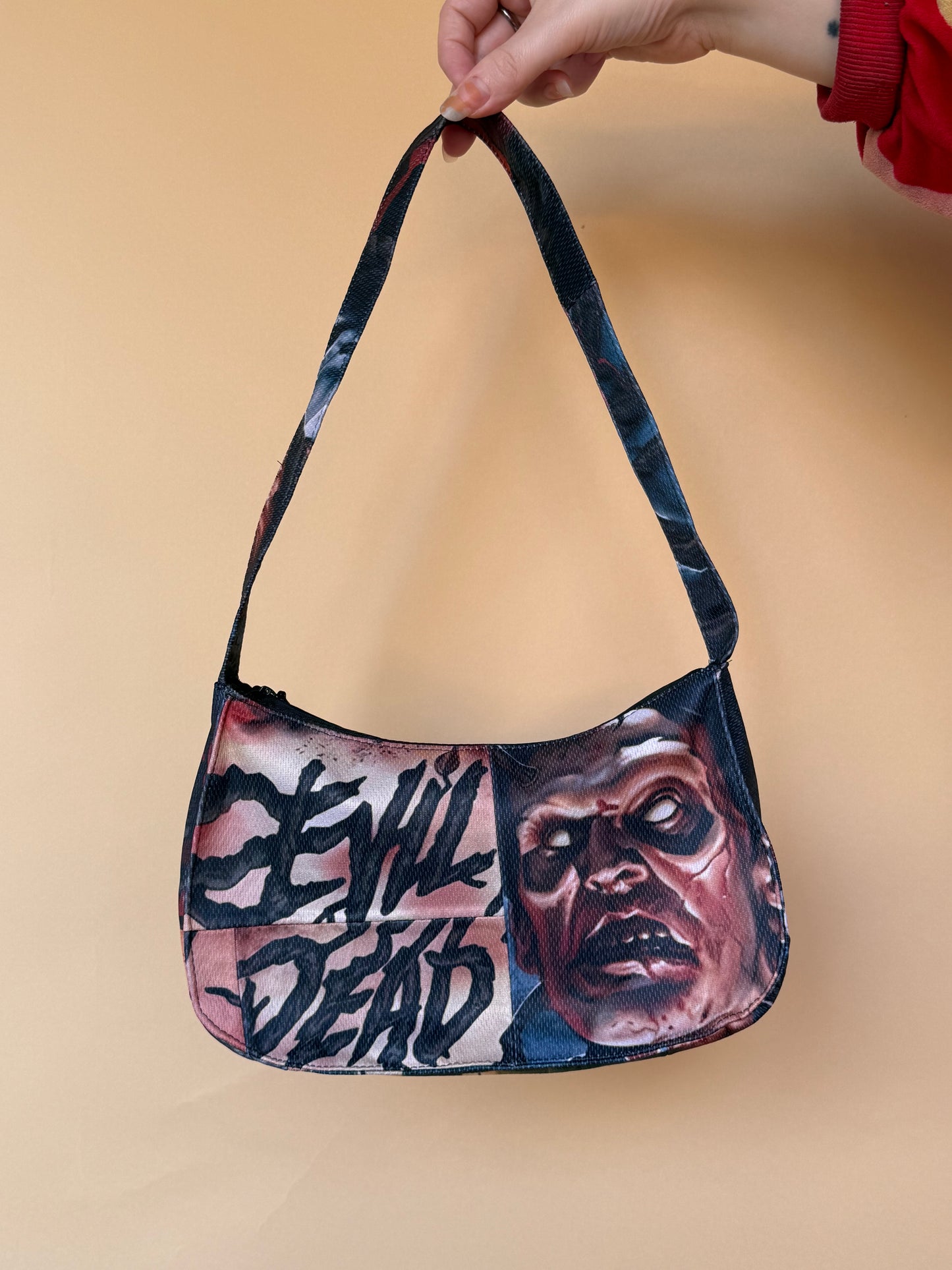 Reworked Evil Dead shoulder bag sample