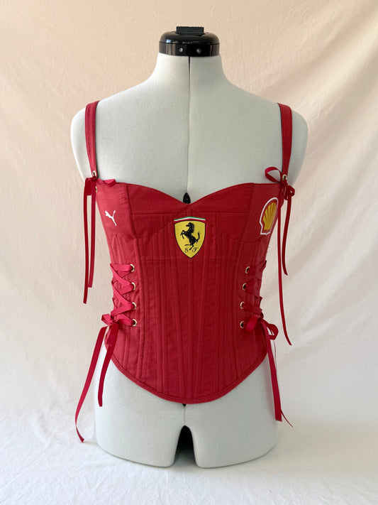 Ferrari Reworked back lacing corset - XS