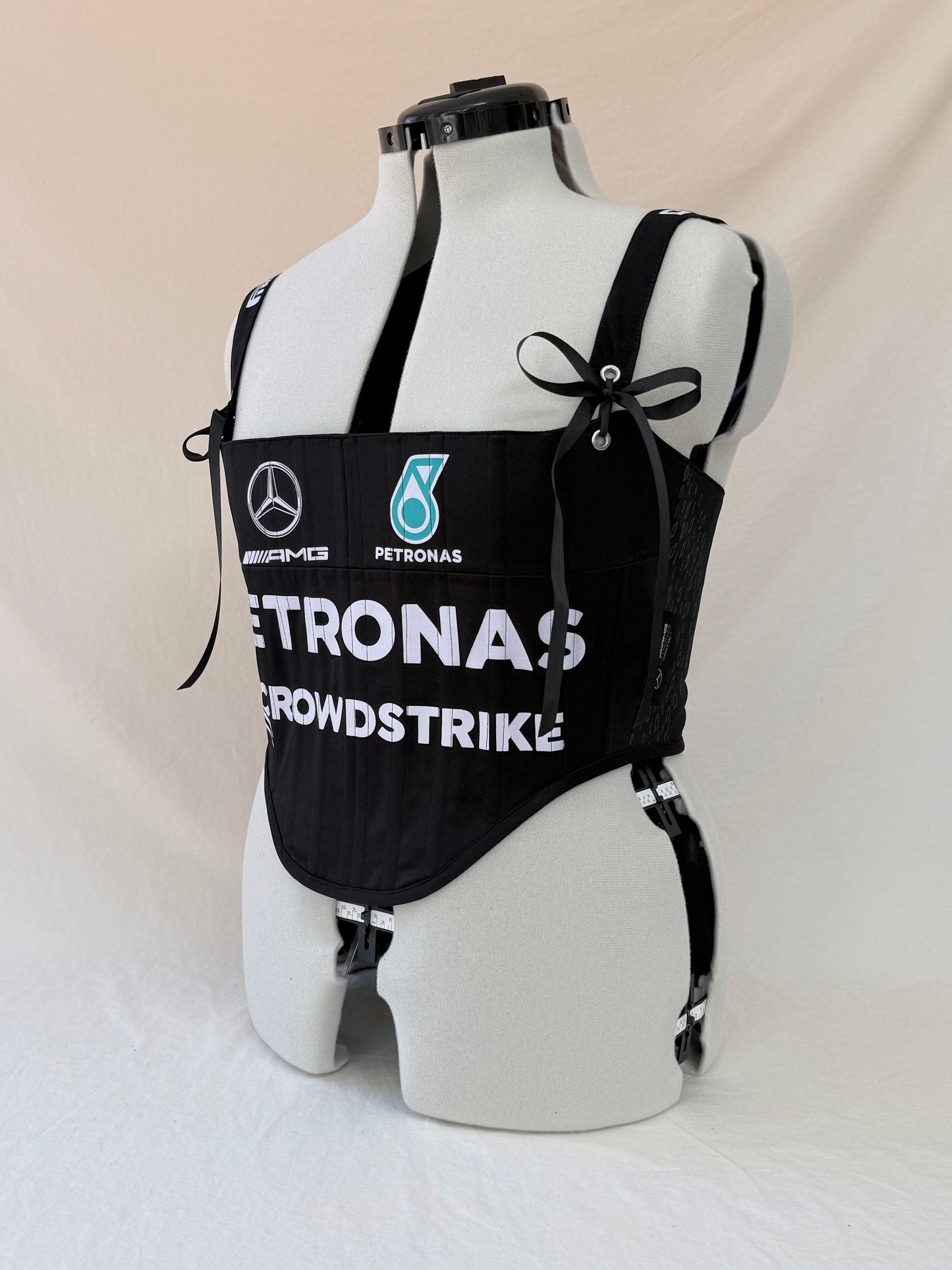 Mercedes Reworked cropped back lacing corset - M