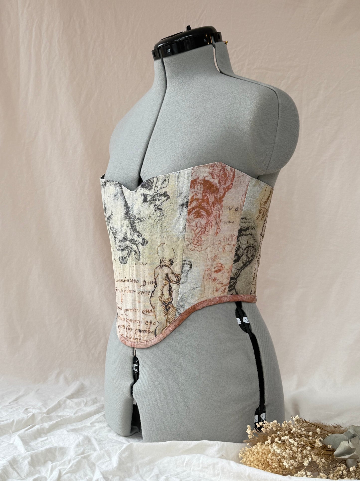 Reworked London Museum cropped back lacing corset - XS/S