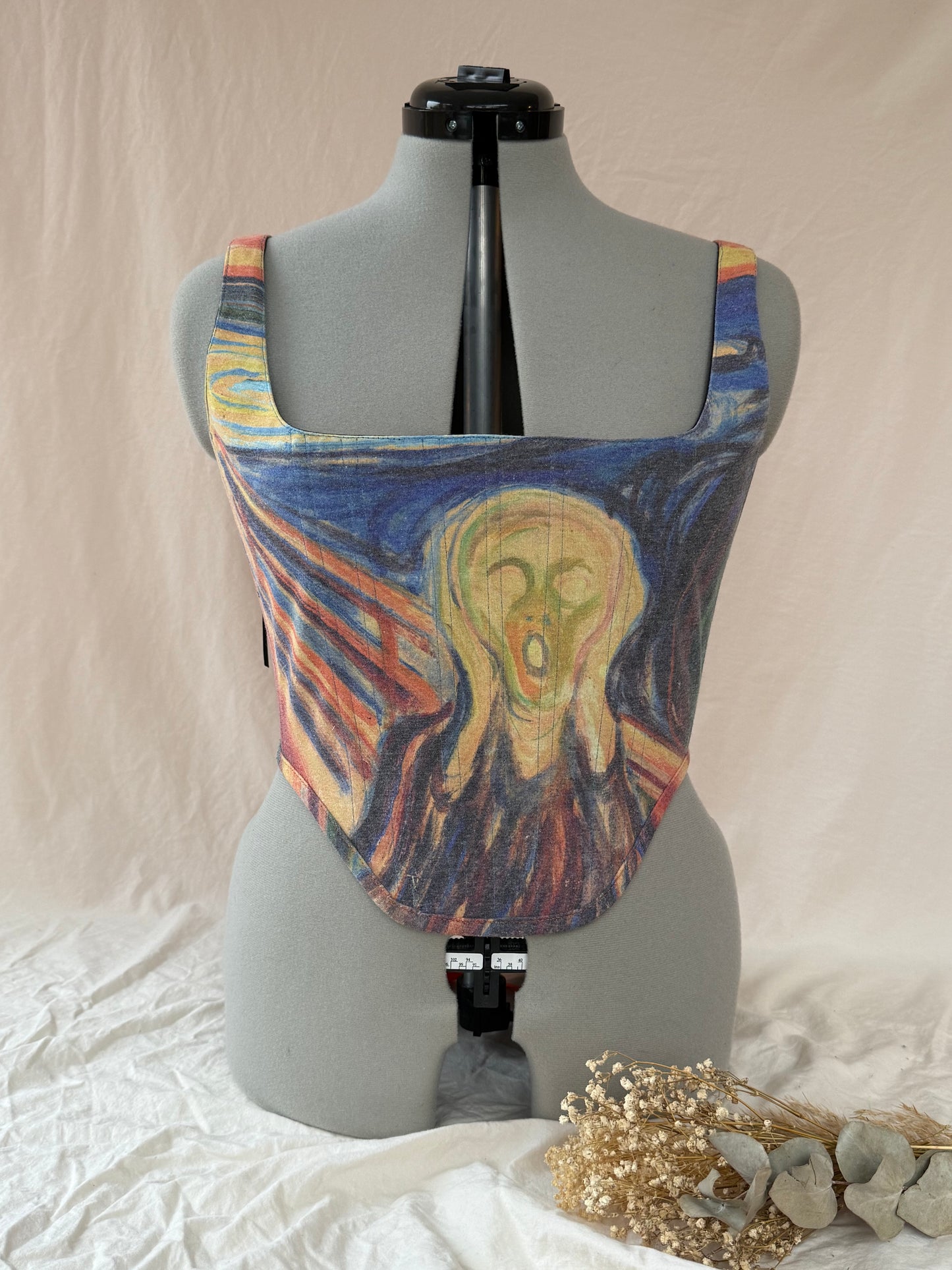 Reworked The Scream cropped back lacing corset - M/L