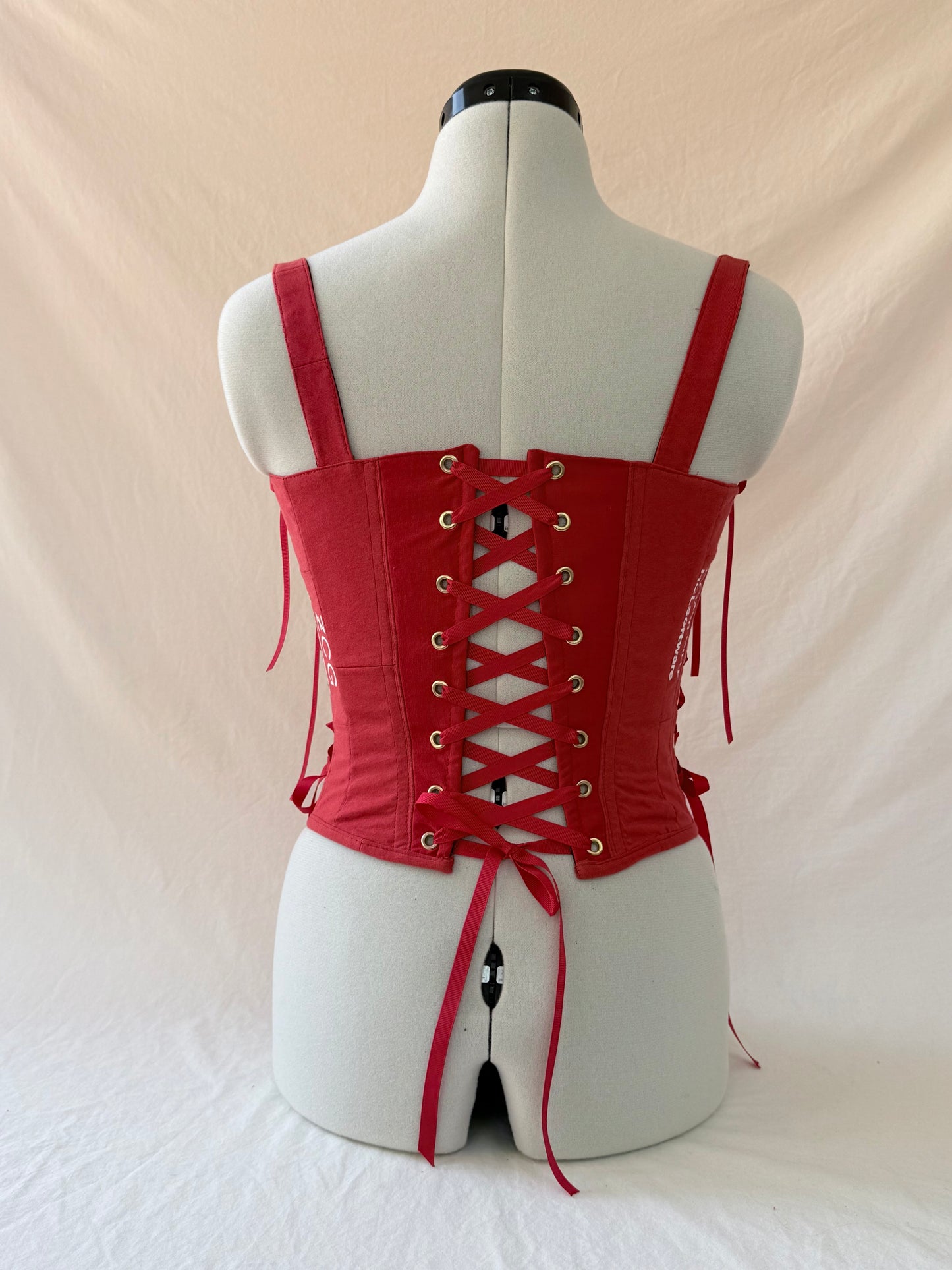 Ferrari Reworked back lacing corset - XS