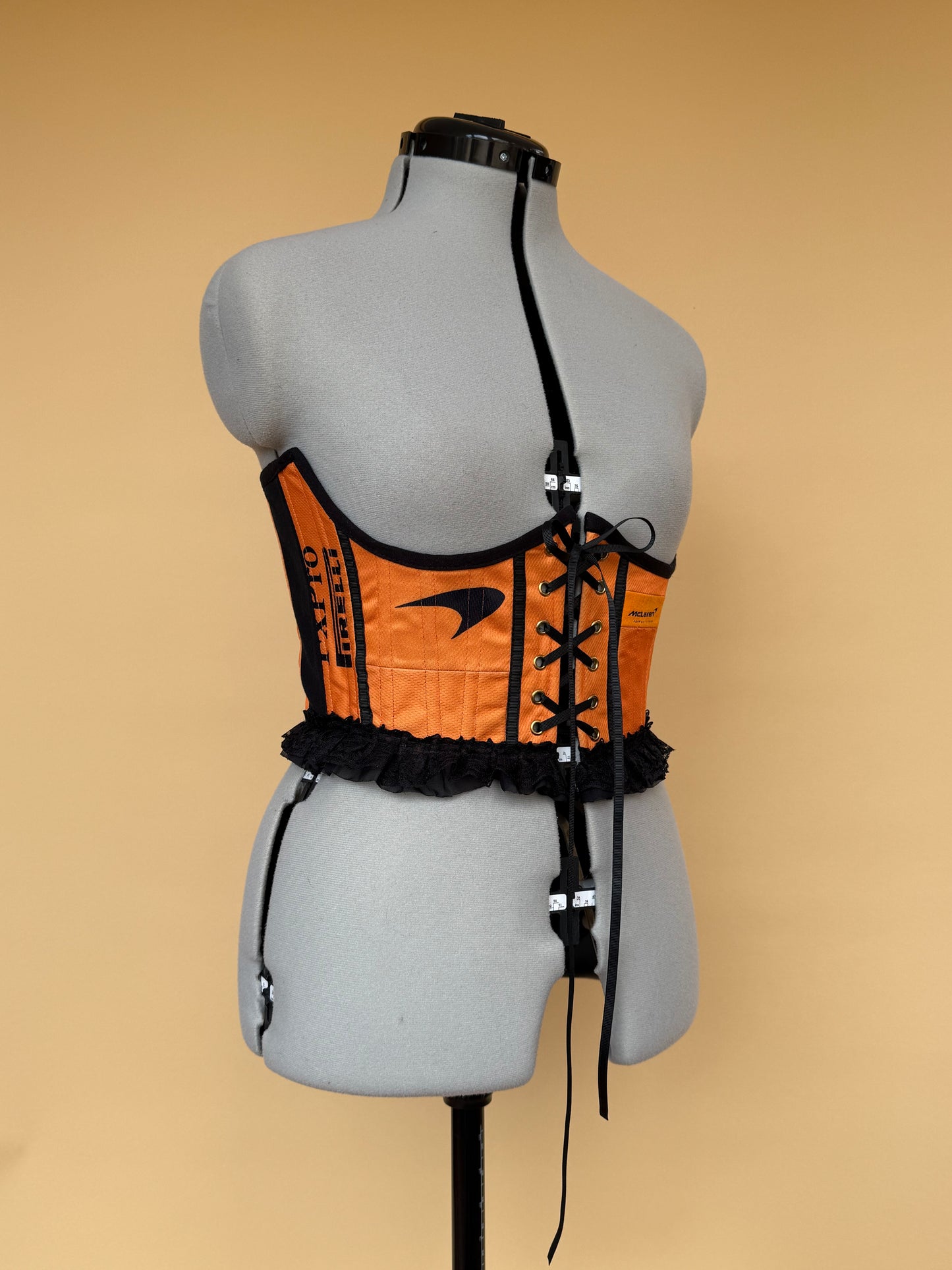 Sample McLaren frilly corseted belt - S