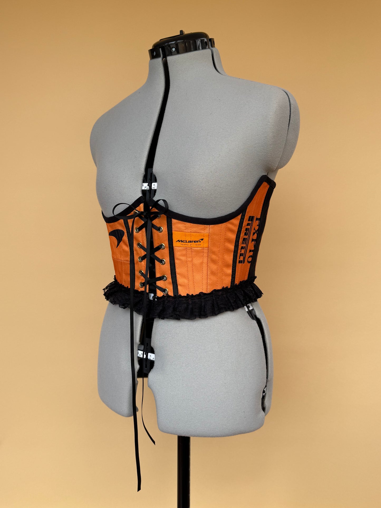 Sample McLaren frilly corseted belt - S