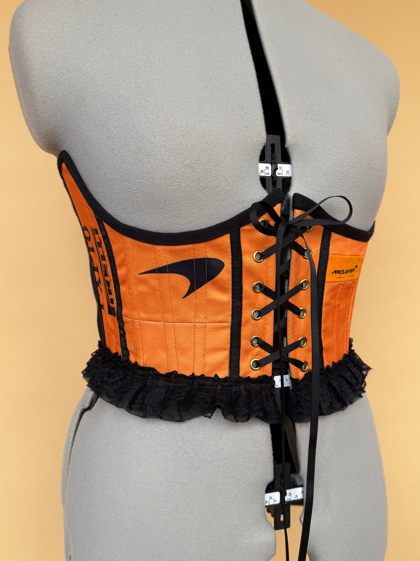 Sample McLaren frilly corseted belt - S